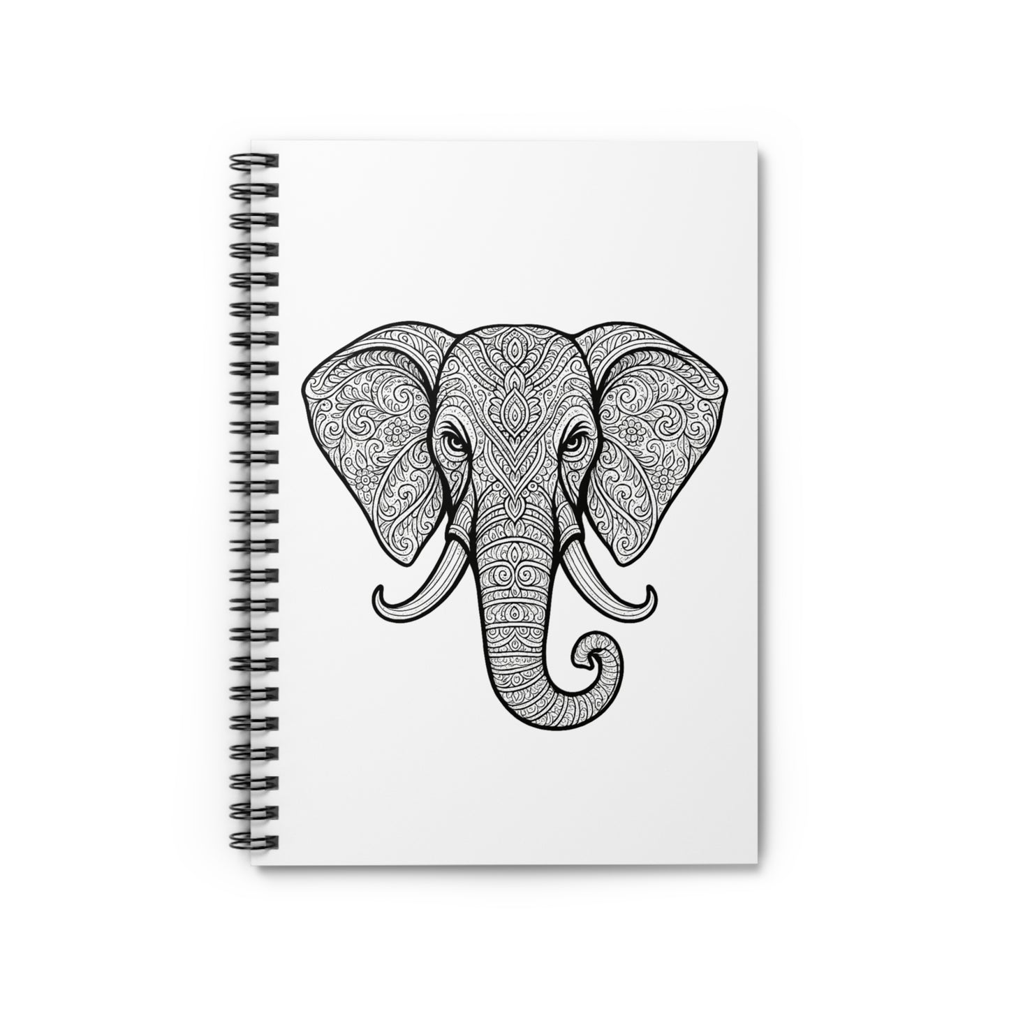 Artistic Elephant Spiral Notebook - Ruled Lines, Sketchbook for Artists, Journal for Creative Minds, Gift for Animal Lovers, Unique Stationery