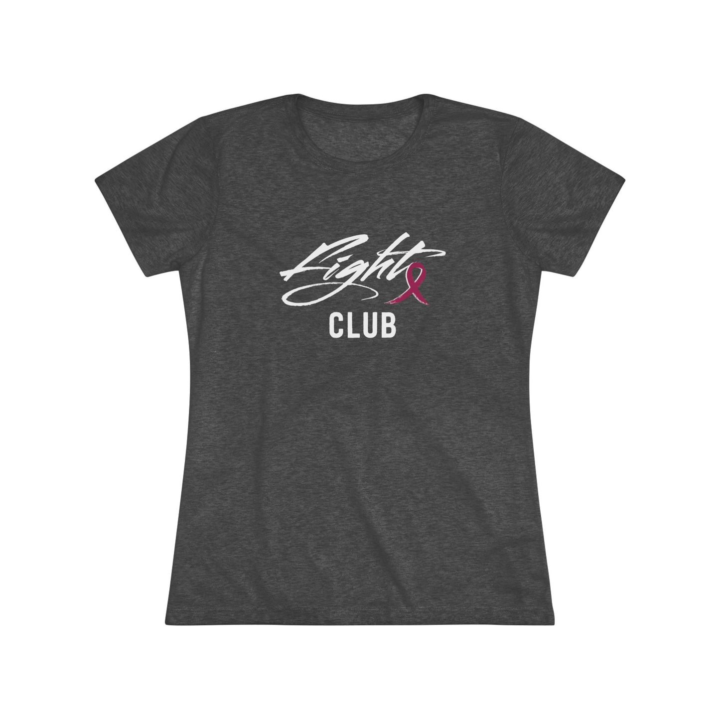Lightweight Women's Tee with Burgundy Awareness Ribbon, Cancer Awareness Shirt, Gift for Her, Support Tee, Casual Wear