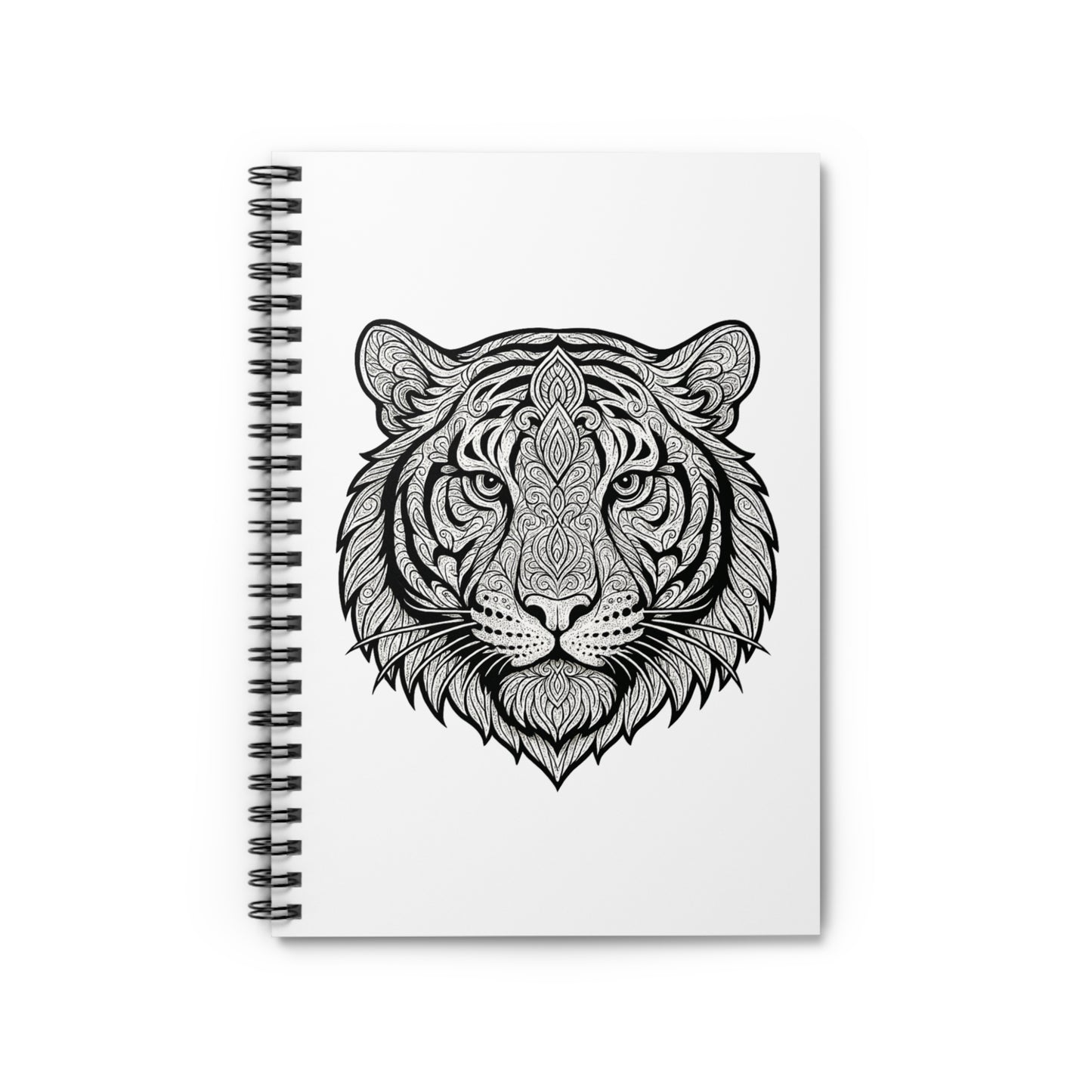 Artistic Tiger Spiral Notebook - Ruled Lines, Sketchbook for Artists, Journal for Creative Minds, Gift for Animal Lovers, Unique Stationery
