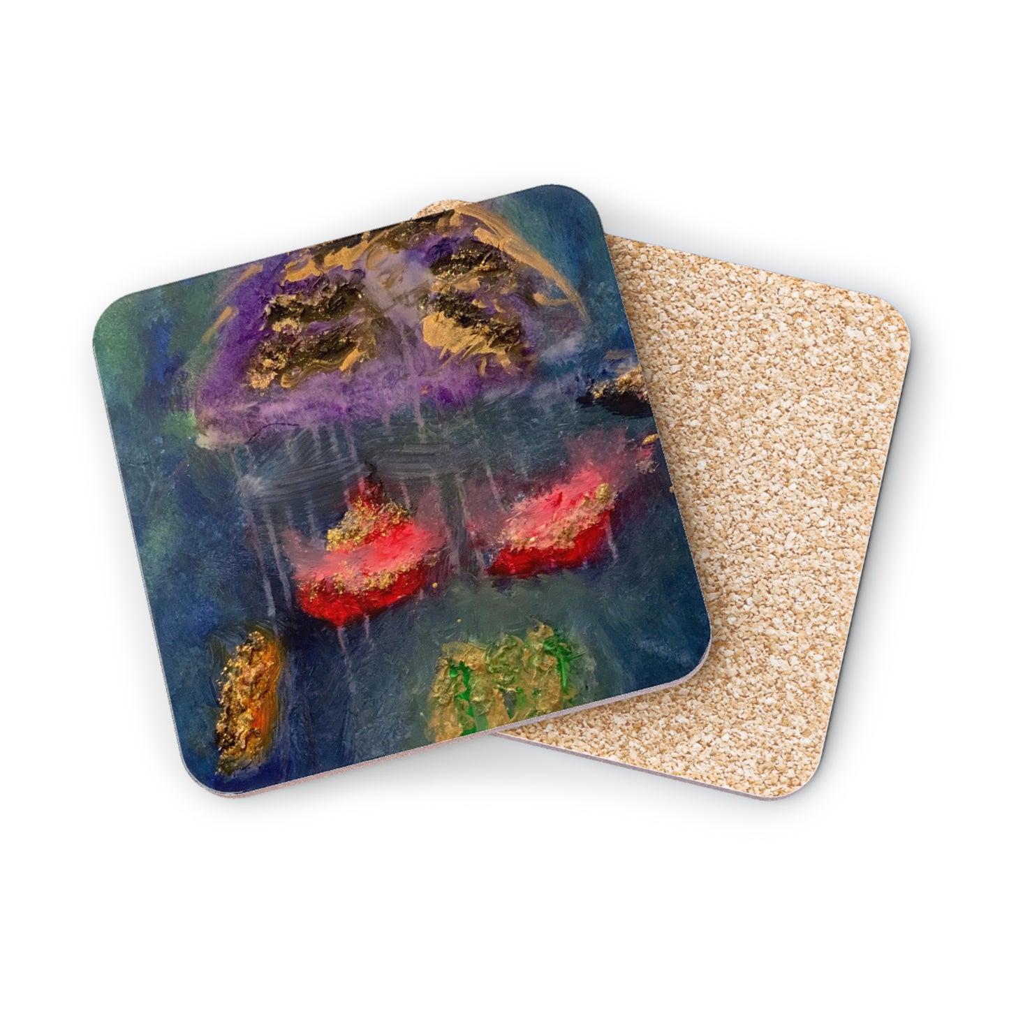 Corkwood Coaster Set - by Cancer Survivor artist Tara Kennon