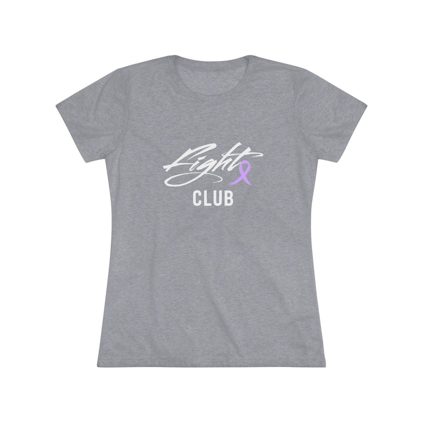 Lightweight Women's Tee with Purple Awareness Ribbon, Cancer Awareness Shirt, Gift for Her, Support Tee, Casual Wear