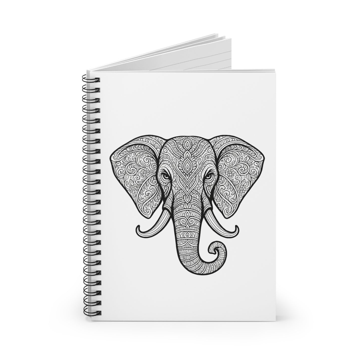 Artistic Elephant Spiral Notebook - Ruled Lines, Sketchbook for Artists, Journal for Creative Minds, Gift for Animal Lovers, Unique Stationery