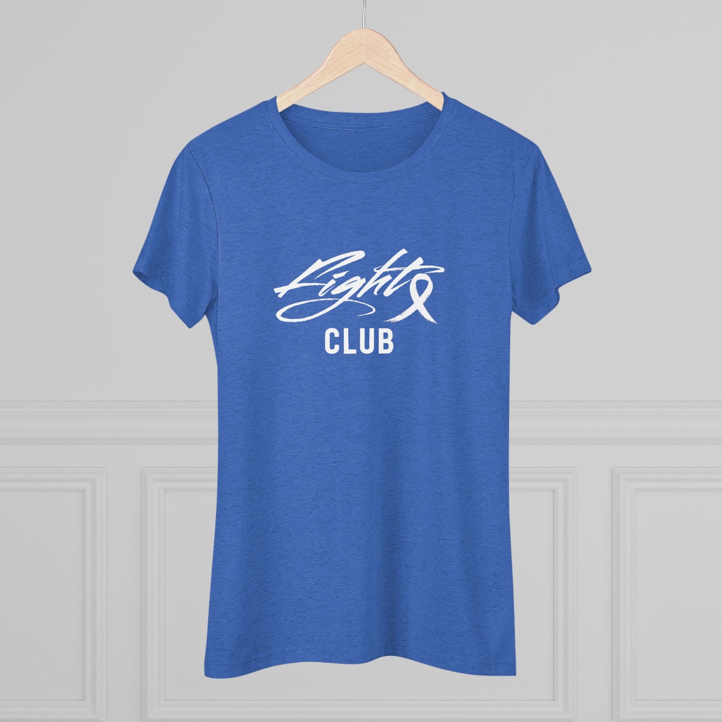 Lightweight Women's Tee with White FIGHT CLUB Awareness Ribbon, Cancer Awareness Shirt, Gift for Her, Support Tee, Casual Wear