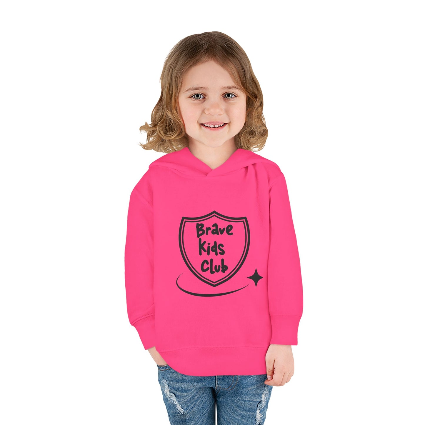 BRAVE KIDS CLUB Hoodie, Cute Kids Fleece Pullover, Toddler Clothing, Gift for Kids, Family Matching Outfit, Playful Style