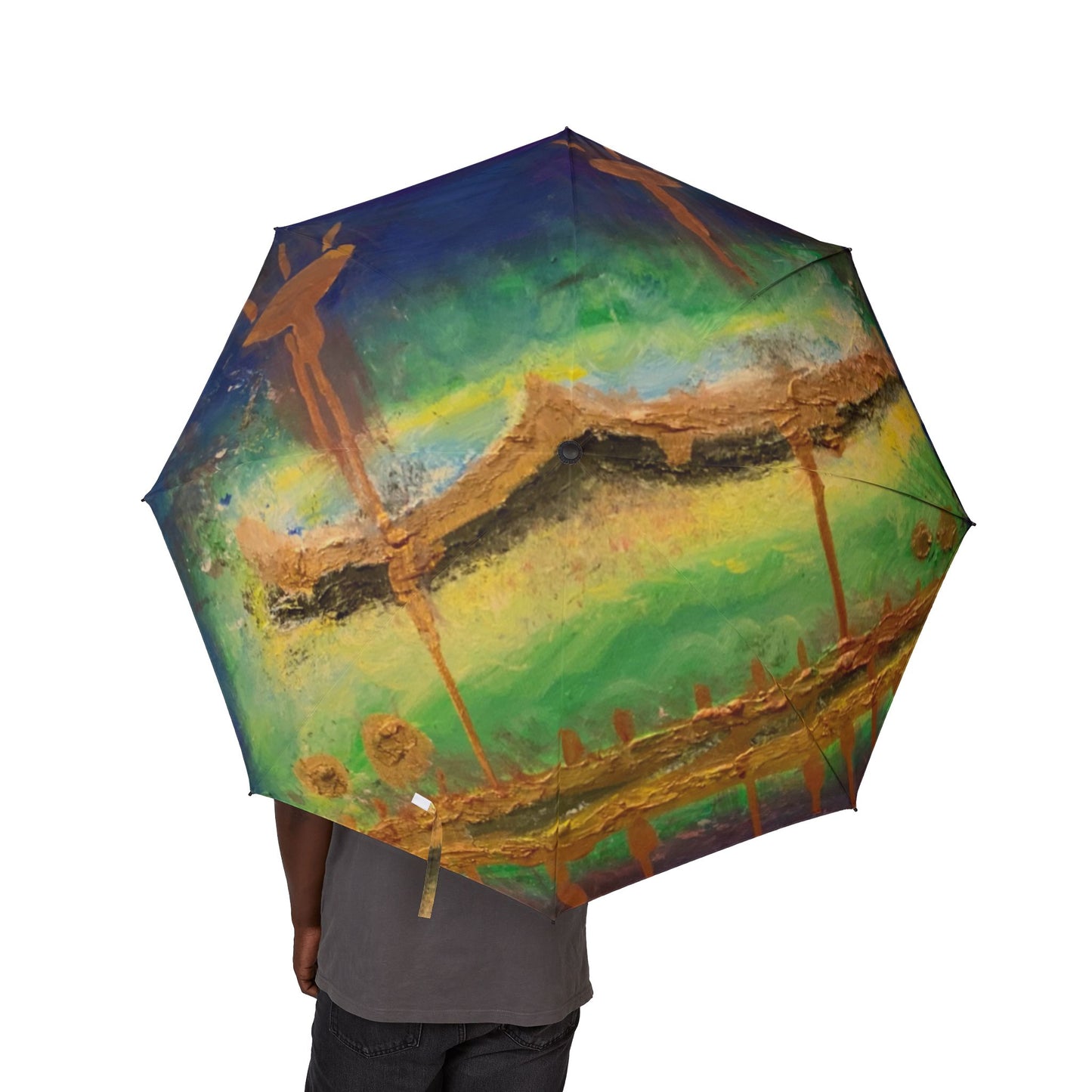 Vibrant Art Umbrella - featuring art from ScART - (Scar Art). Artist: Idun-Cara Byers