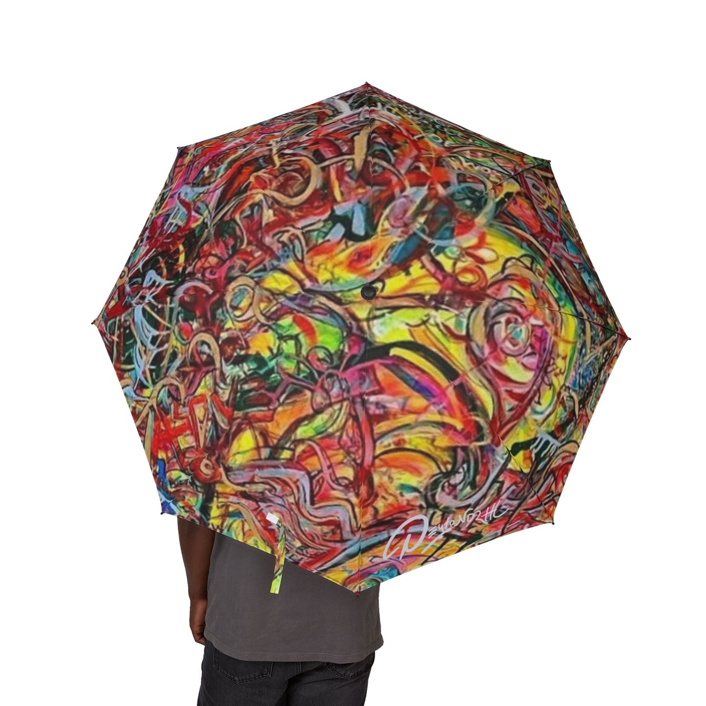 Vibrant Artistic Foldable Umbrella | Colorful Rain Gear, Unique Gift for any Occasion, Stylish and Functional