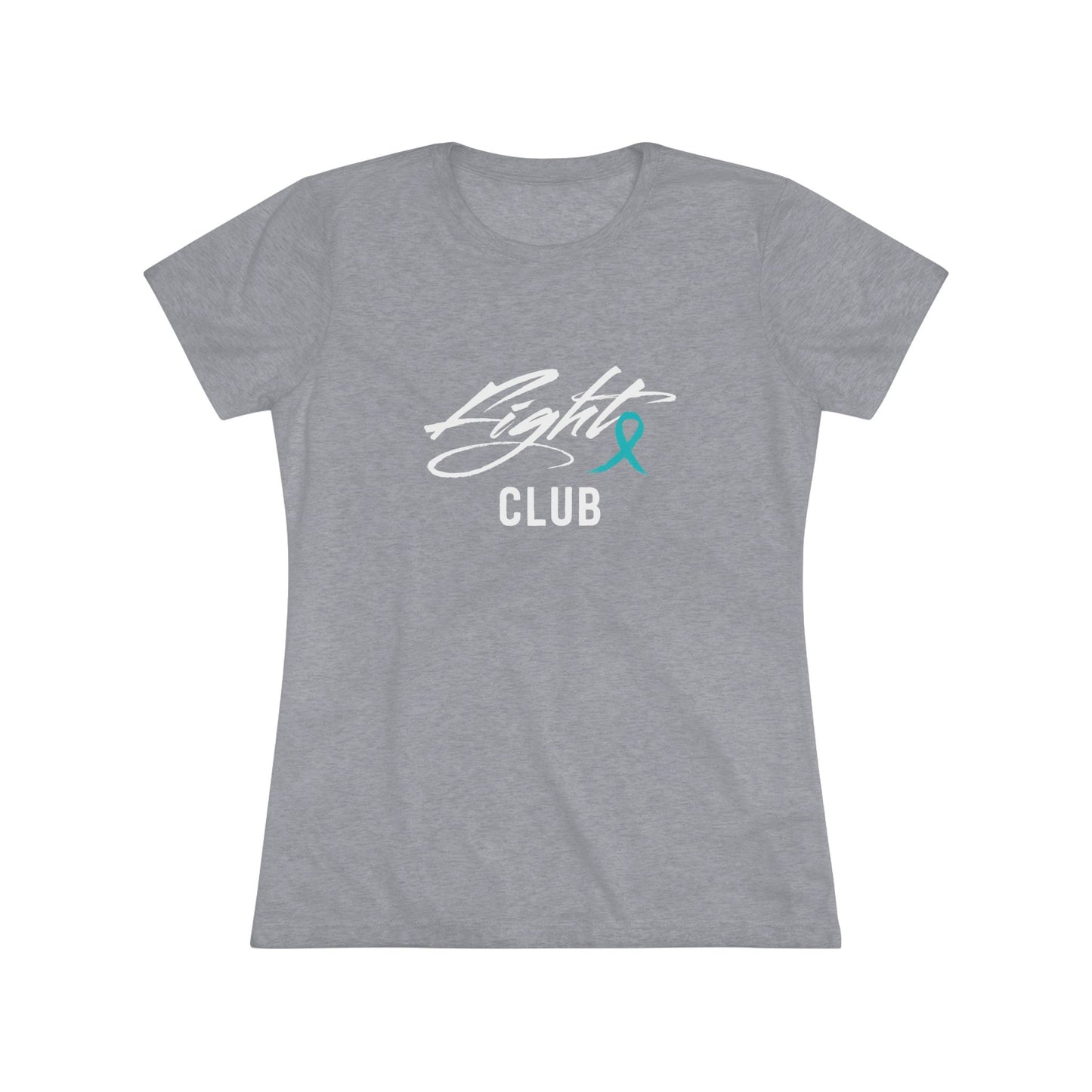 Lightweight Women's Tee with Teal Ovarian Awareness Ribbon, Cancer Awareness Shirt, Gift for Her, Support Tee, Casual Wear