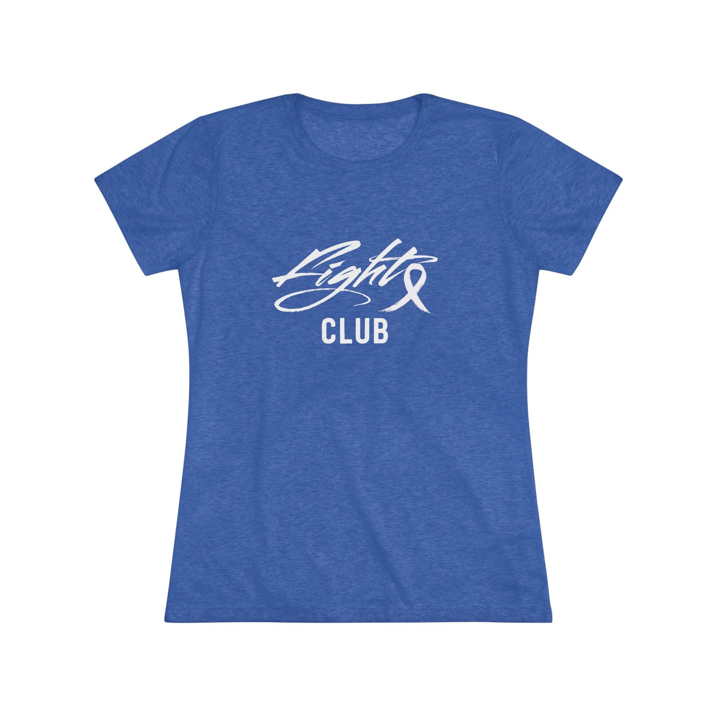 Lightweight Women's Tee with White FIGHT CLUB Awareness Ribbon, Cancer Awareness Shirt, Gift for Her, Support Tee, Casual Wear