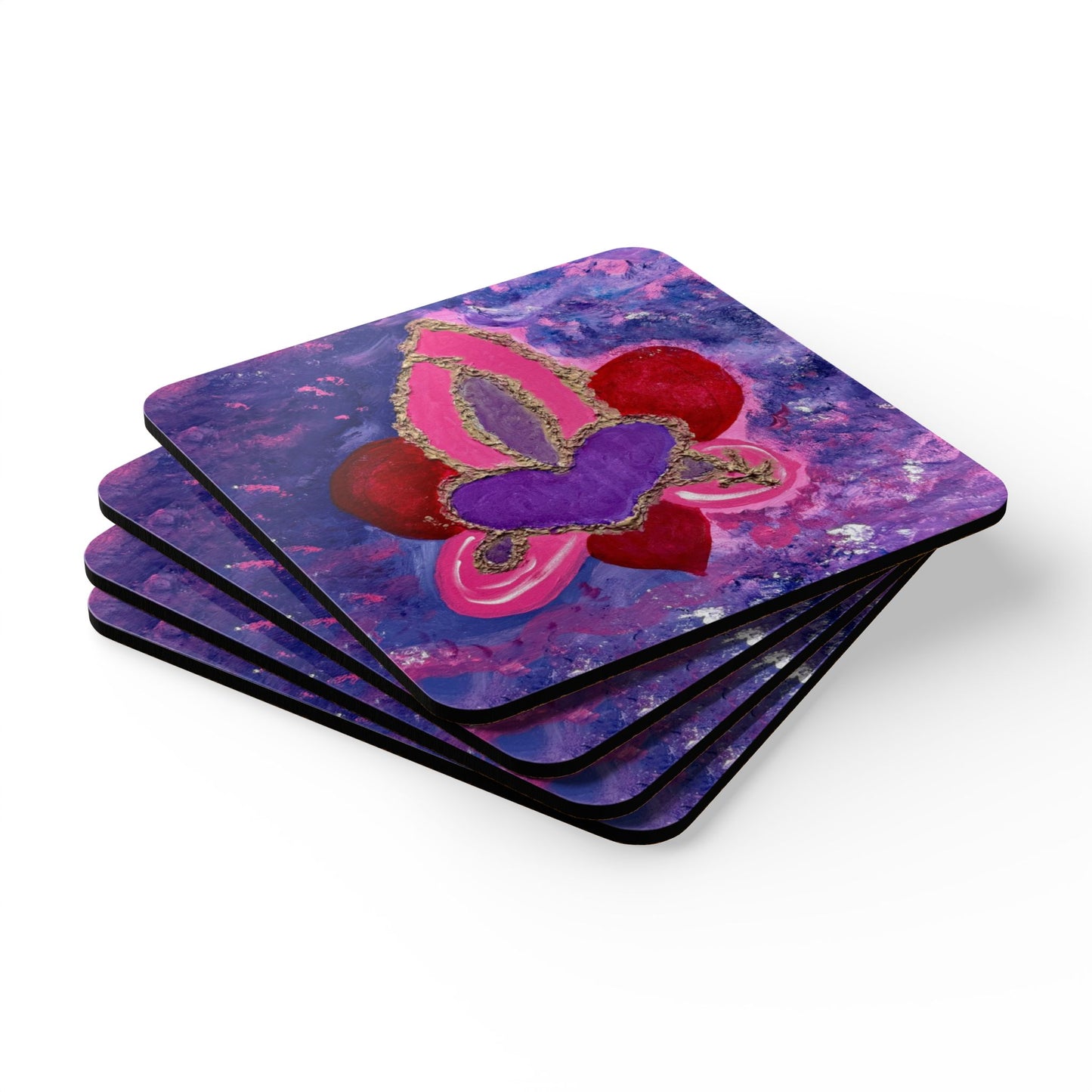 Corkwood Coaster Set - by Cancer Survivor artist Trechal Bowman