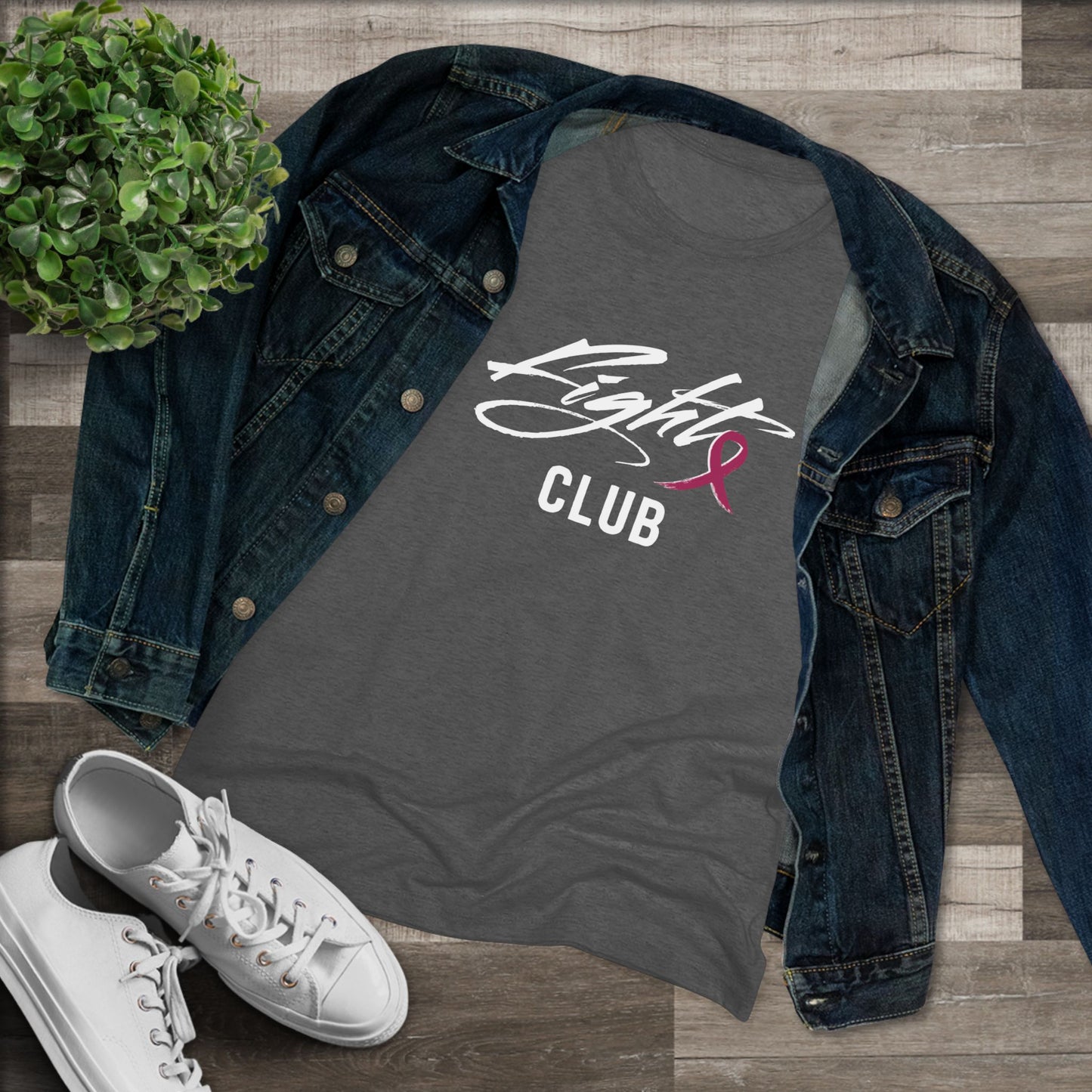 Lightweight Women's Tee with Burgundy Awareness Ribbon, Cancer Awareness Shirt, Gift for Her, Support Tee, Casual Wear