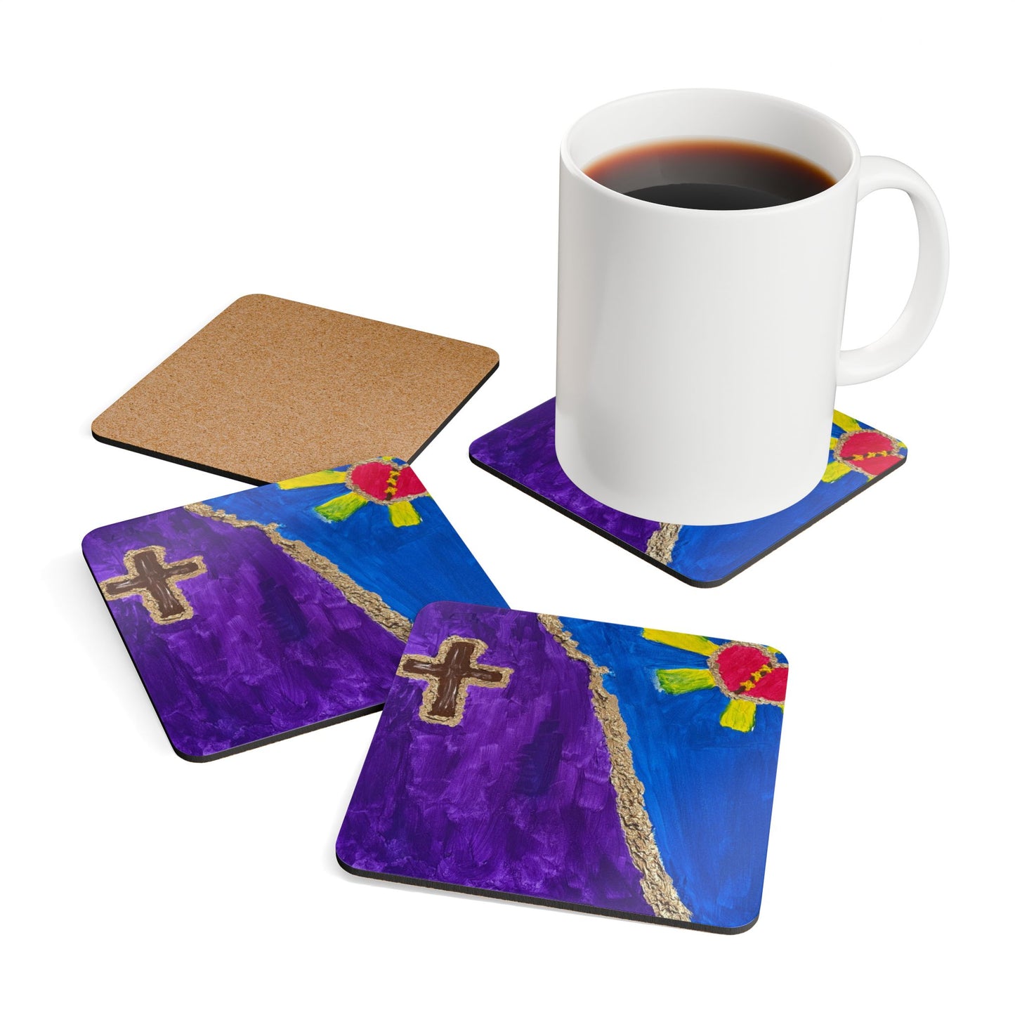 Corkwood Coaster Set - by Richard Turner, husband of a cancer survivor