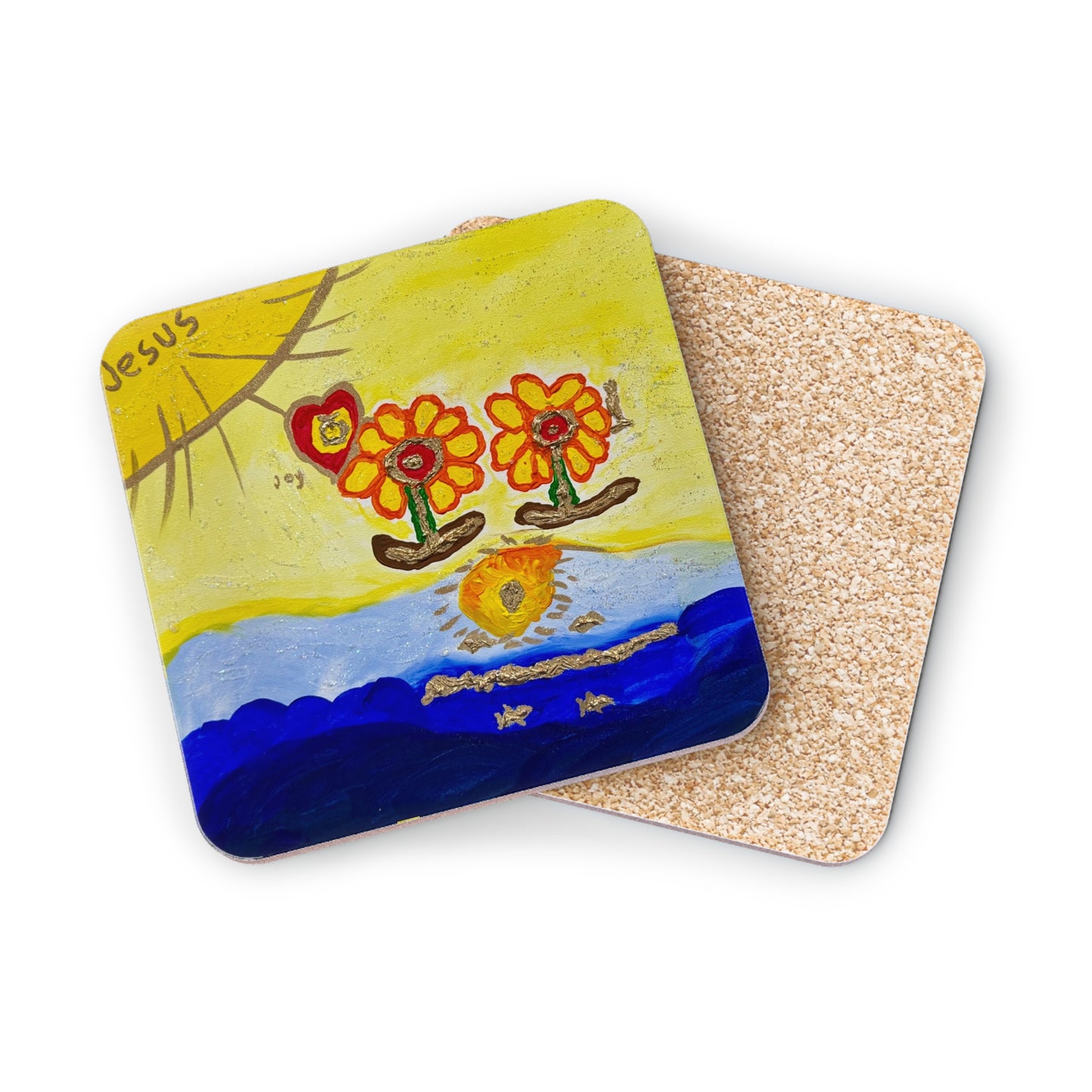 Corkwood Coaster Set - by Cancer Survivor artist Kimberly Turner
