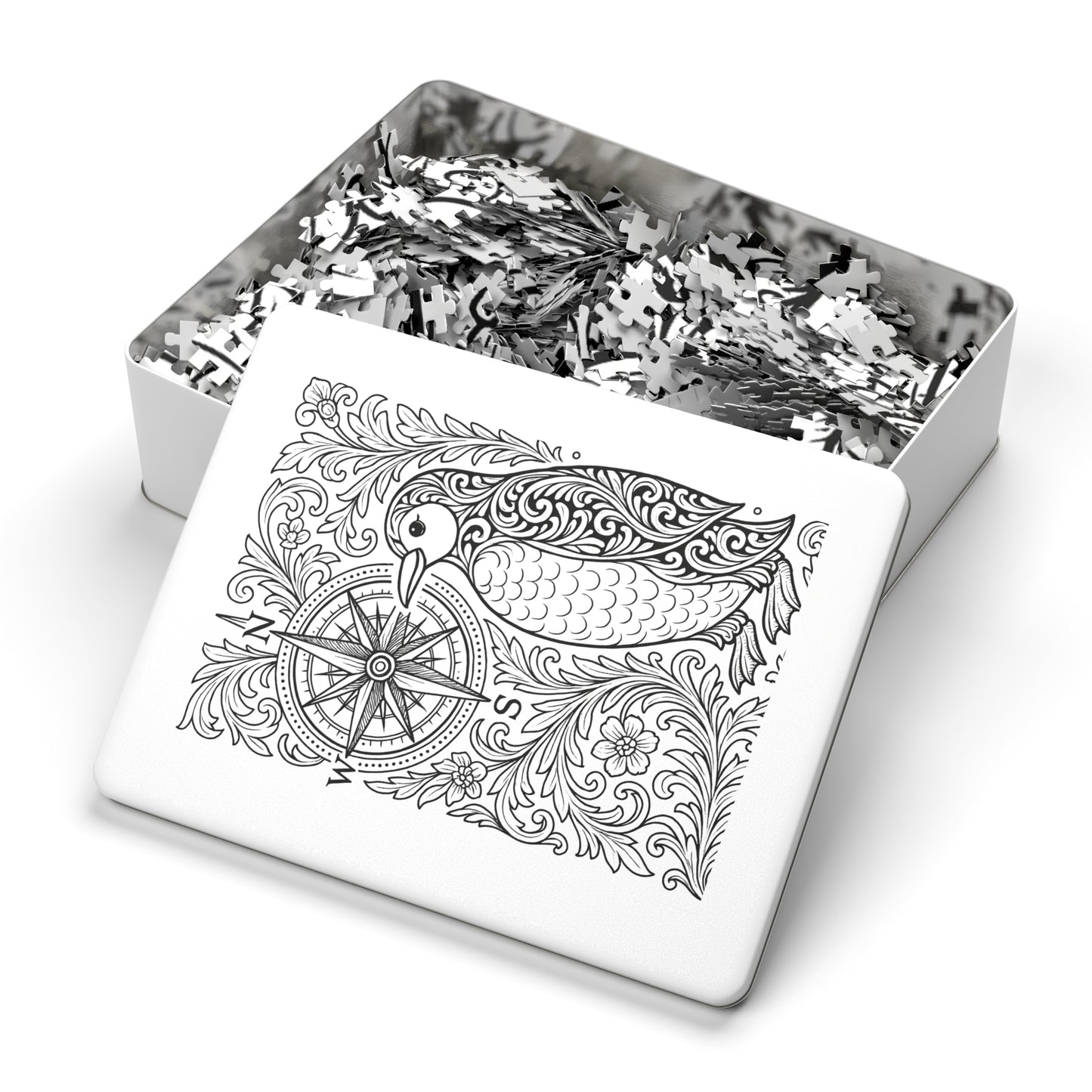 Jigsaw Puzzle: Penguin and Compass