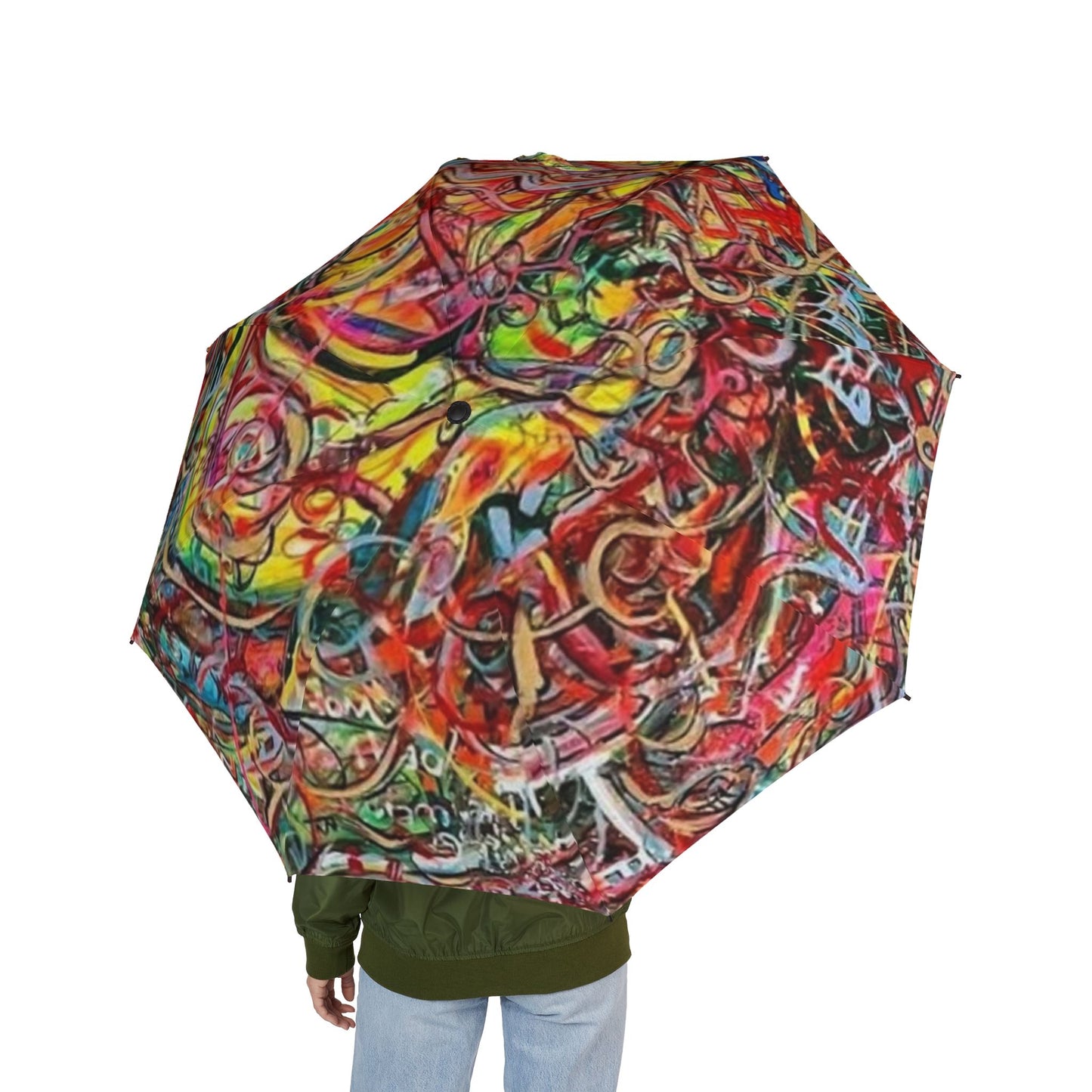 Vibrant Artistic Foldable Umbrella | Colorful Rain Gear, Unique Gift for any Occasion, Stylish and Functional