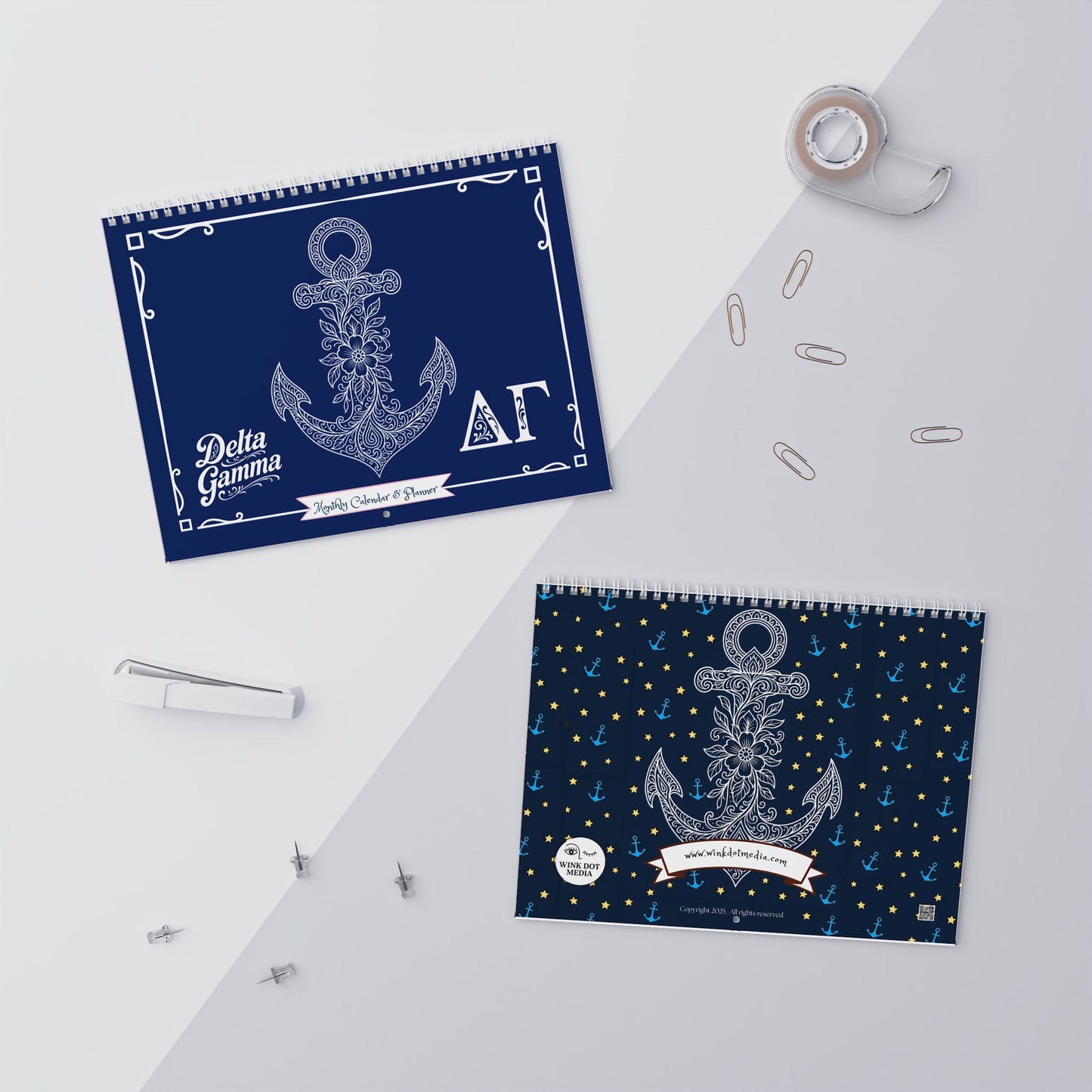 Delta Gamma Wall Calendar & Planner – Anchors Through the Seasons
