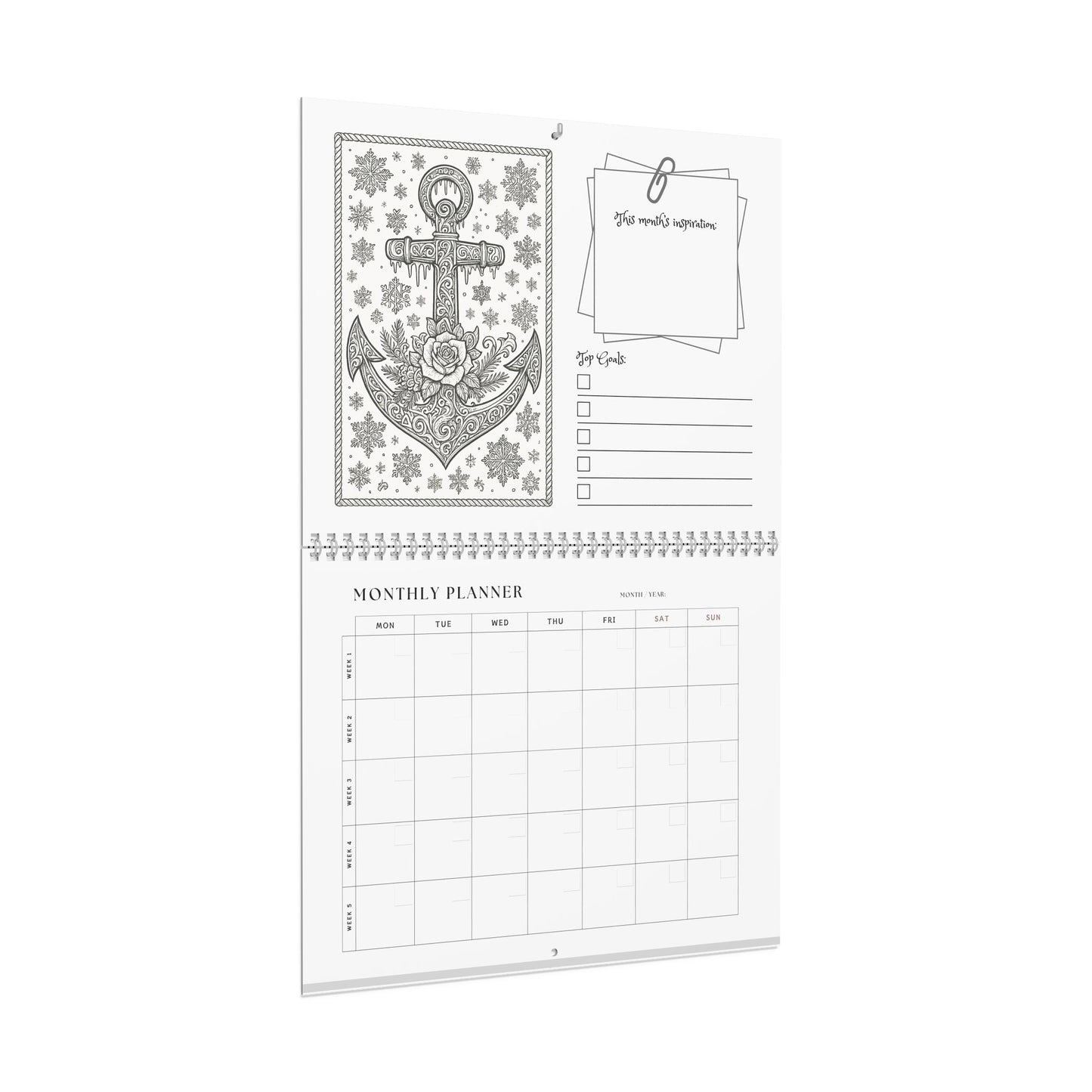 Delta Gamma Wall Calendar & Planner – Anchors Through the Seasons