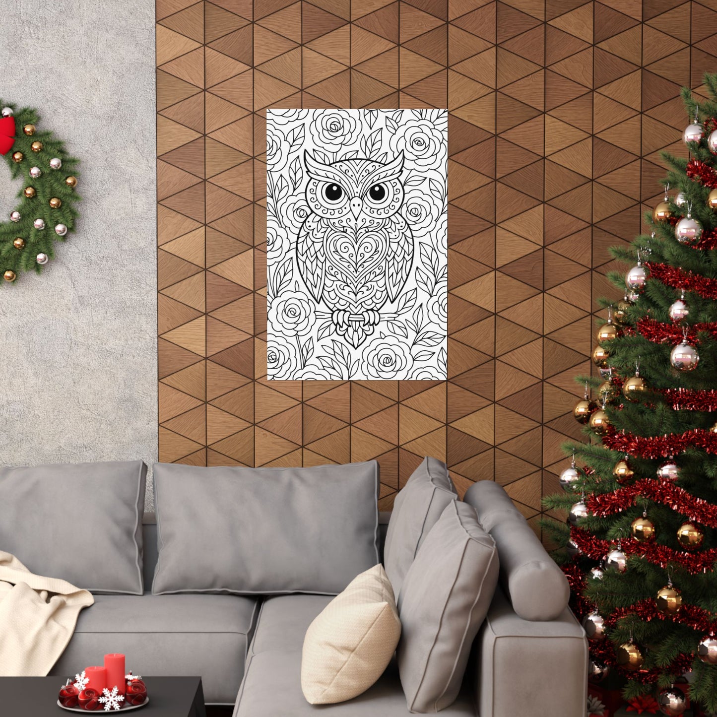 Colorable Owl Poster