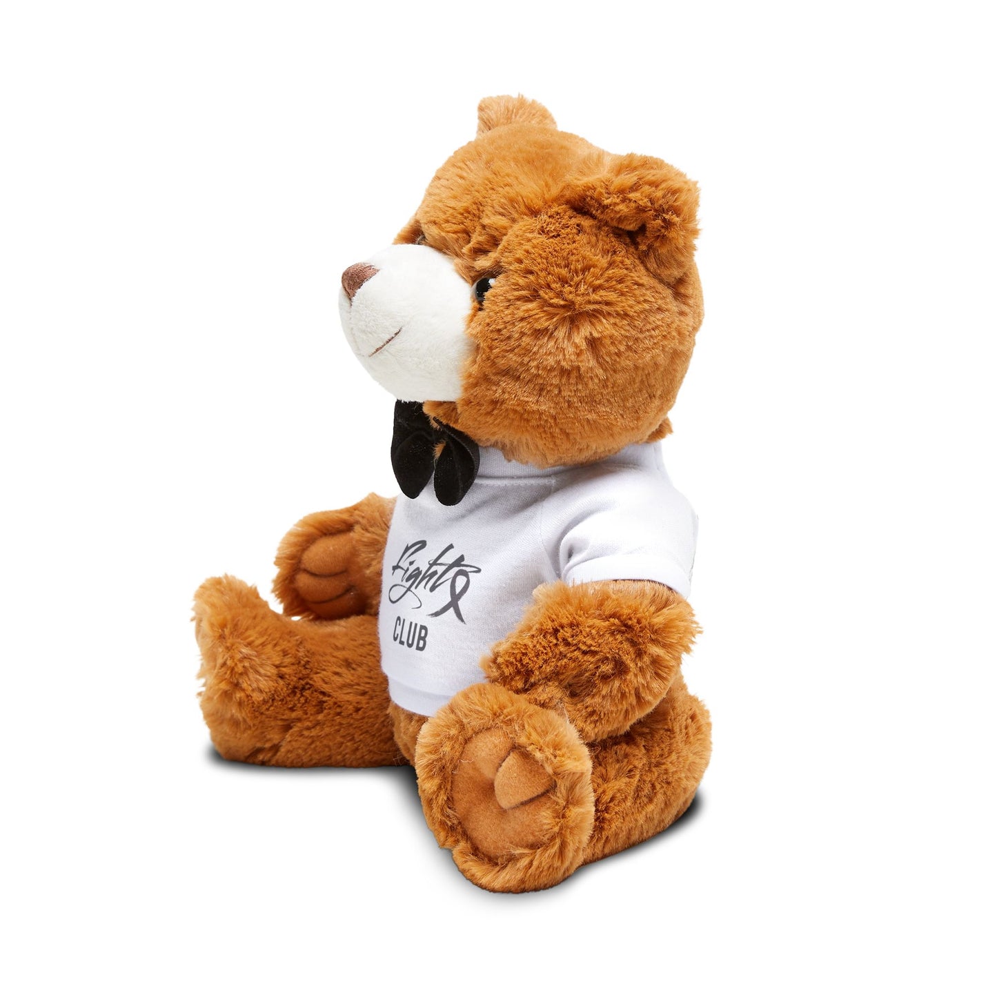 Cute Teddy Bear with "FIGHT CLUB" T-Shirt, Children's Gift, Comfort Toy, Birthday Present, Support Token, Adorable Keepsake