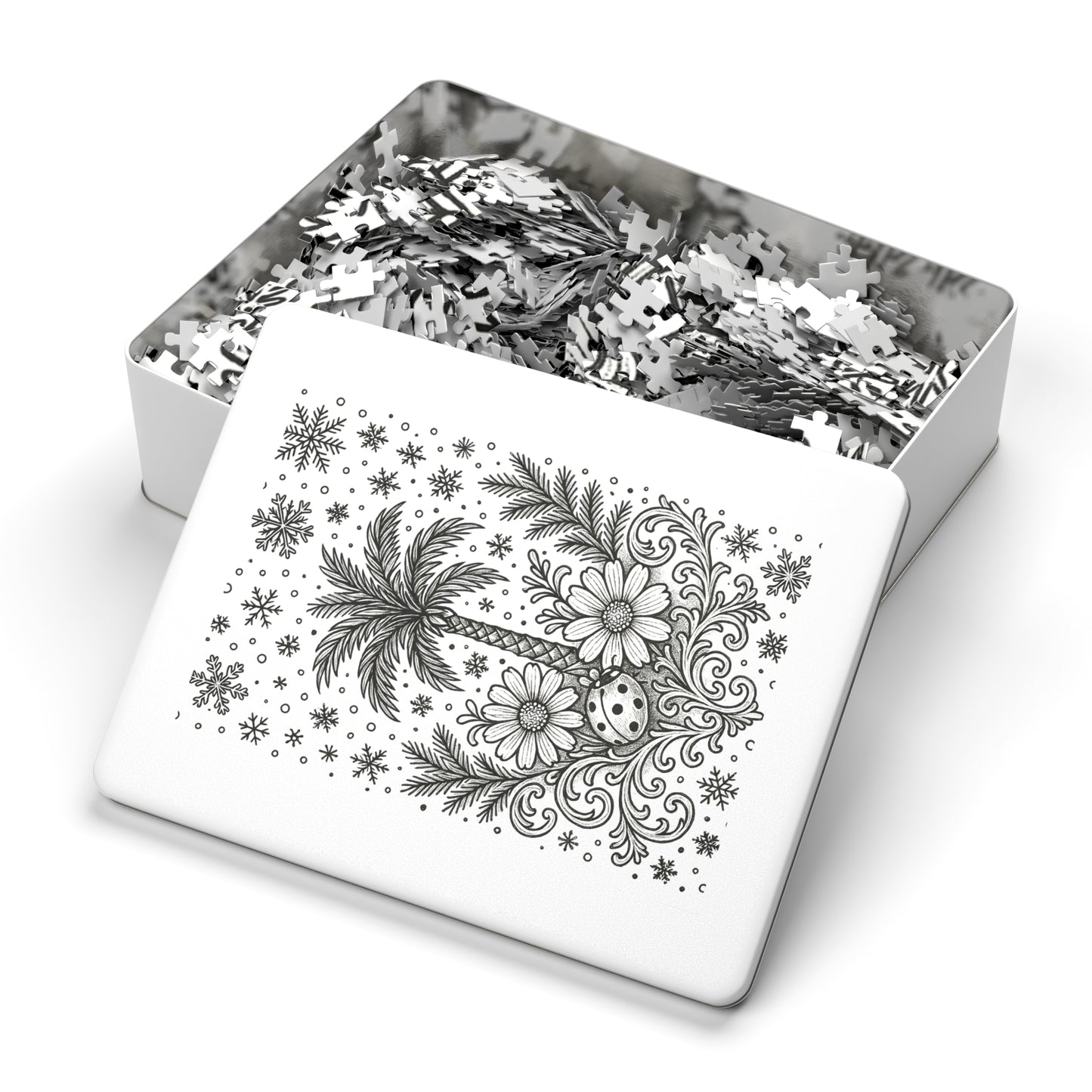 Jigsaw Puzzle: Palm Tree and Lady Bug