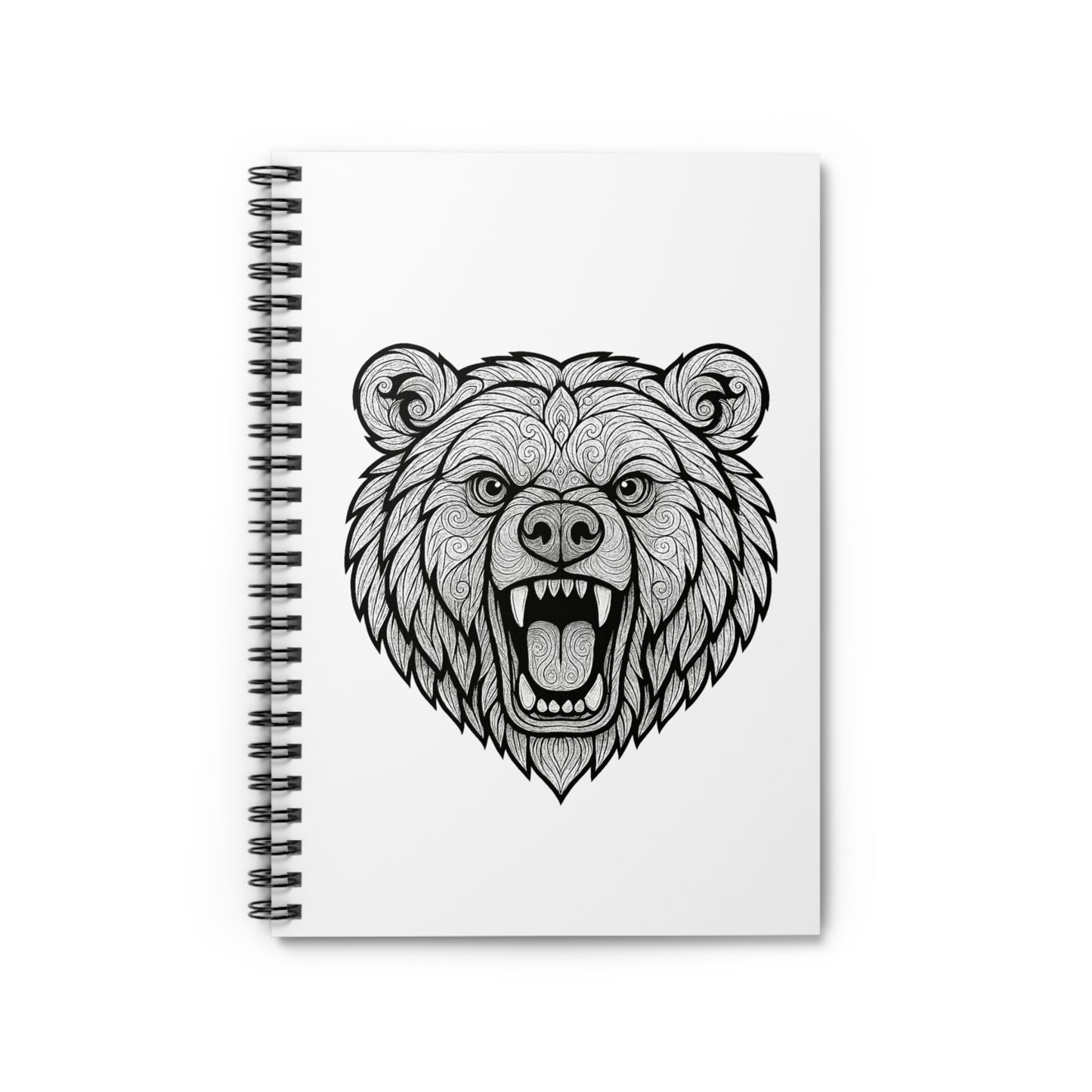 Rebel Bear Spiral Notebook - Ruled Lines, Sketchbook for Artists, Journal for Creative Minds, Gift for Animal Lovers, Unique Stationery