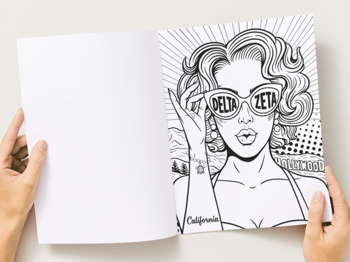 Delta Zeta Coloring Book Signature Edition - Explore the Sisterhood Coast to Coast