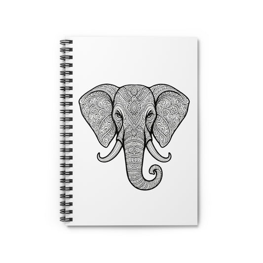 Artistic Elephant Spiral Notebook - Ruled Lines, Sketchbook for Artists, Journal for Creative Minds, Gift for Animal Lovers, Unique Stationery