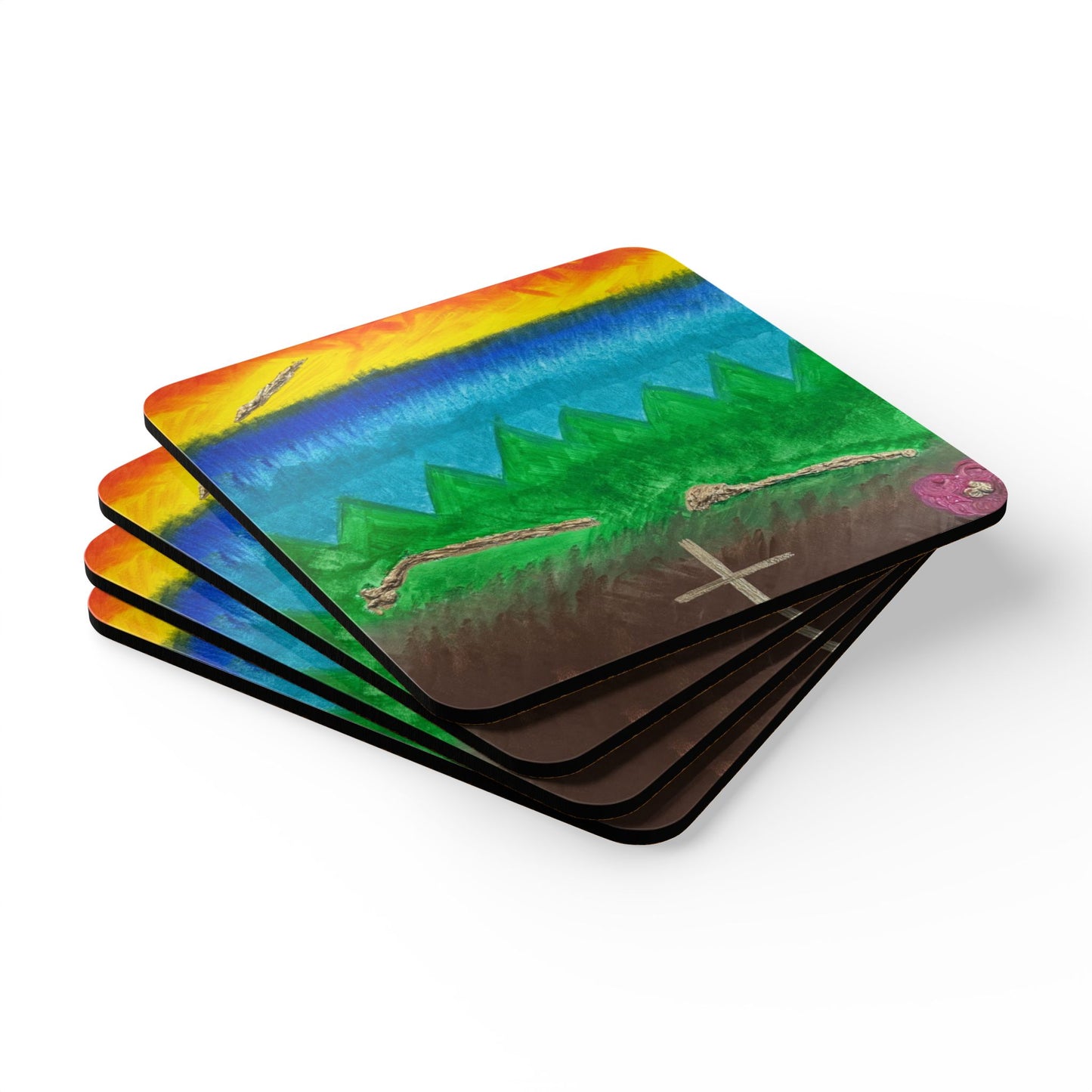 Corkwood Coaster Set - by Cancer Survivor artist Nicole Matherne