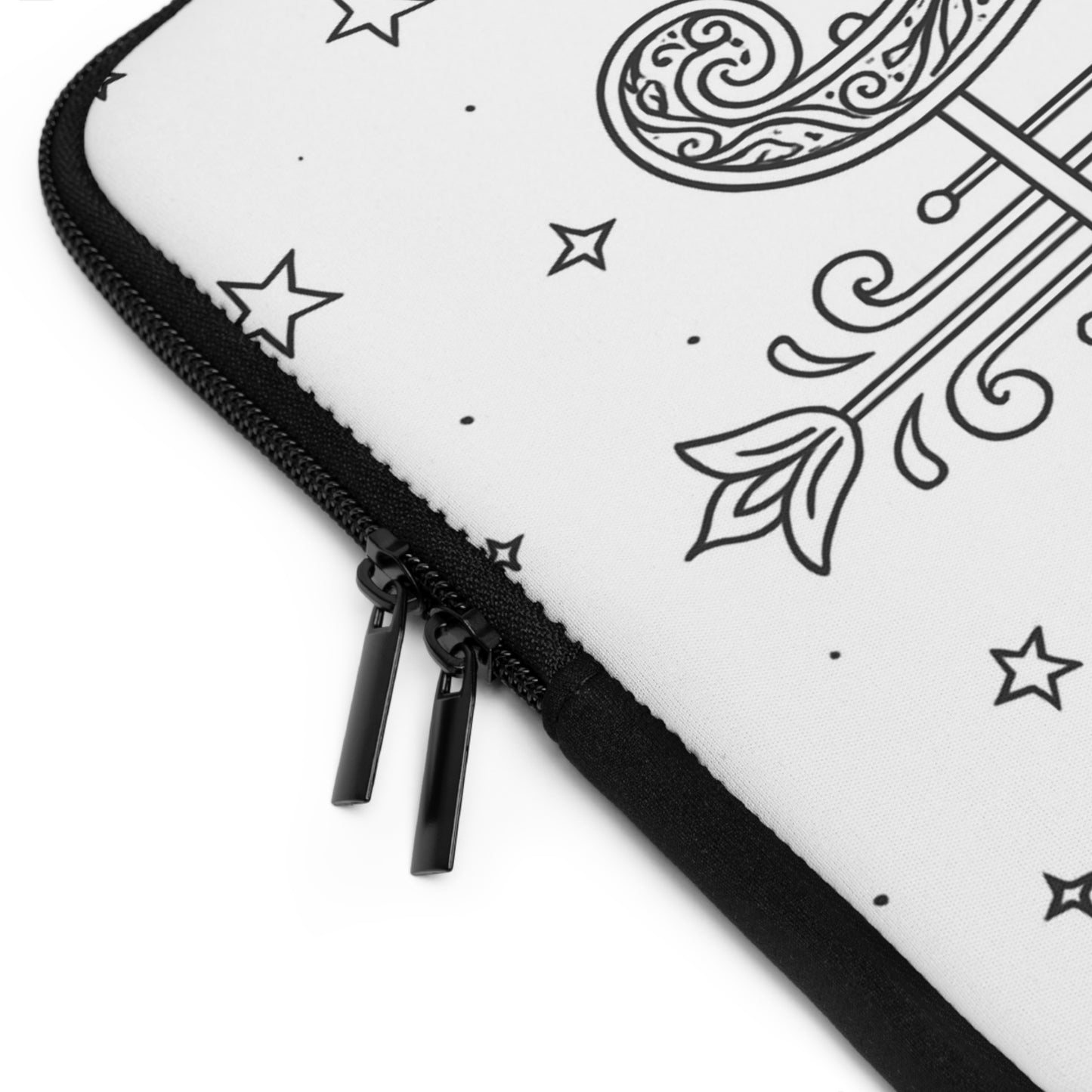 Alpha Chi Omega Lyre Edition Laptop Sleeve — Black & White Decorative Protective Case