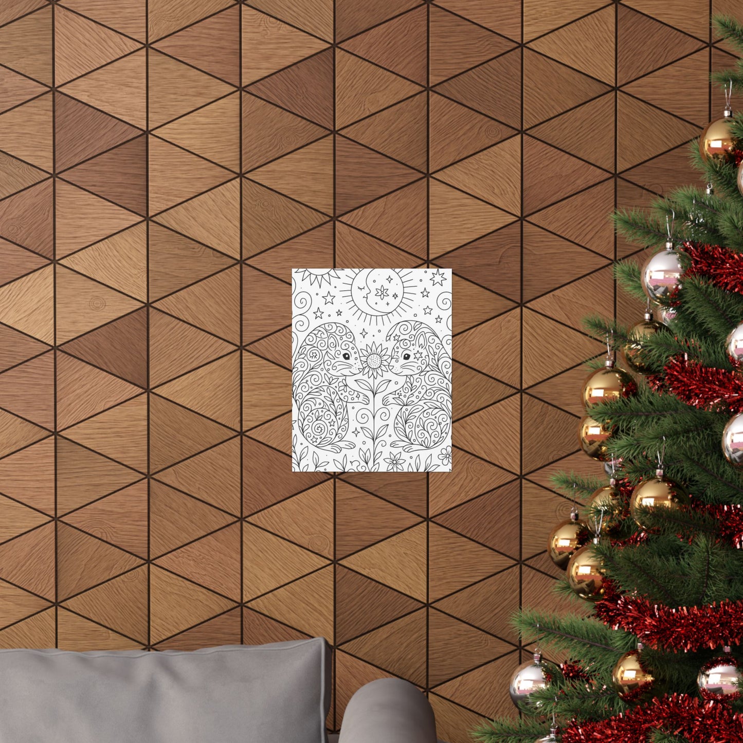 Colorable Squirrel Poster