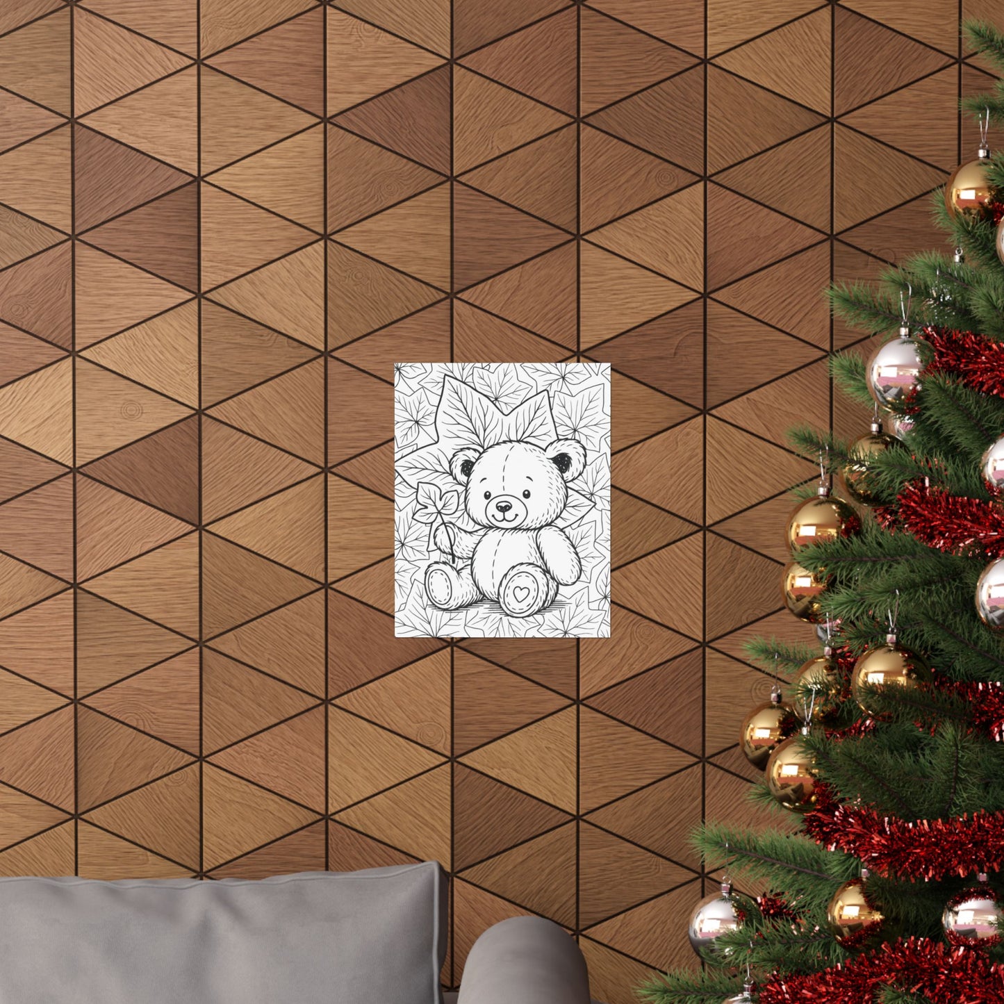 Colorable Bear Poster