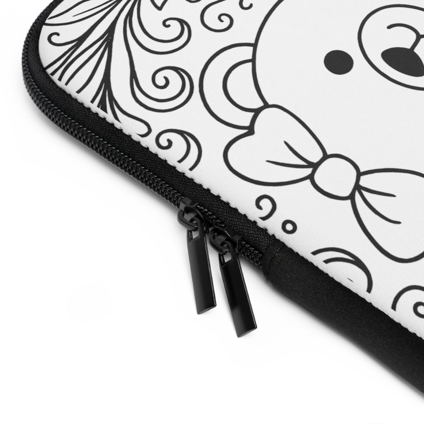 Kappa Delta Bear Laptop Sleeve — Black & White Decorative Protective Case
