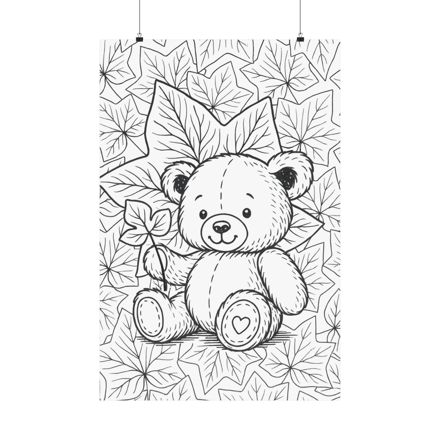 Colorable Bear Poster