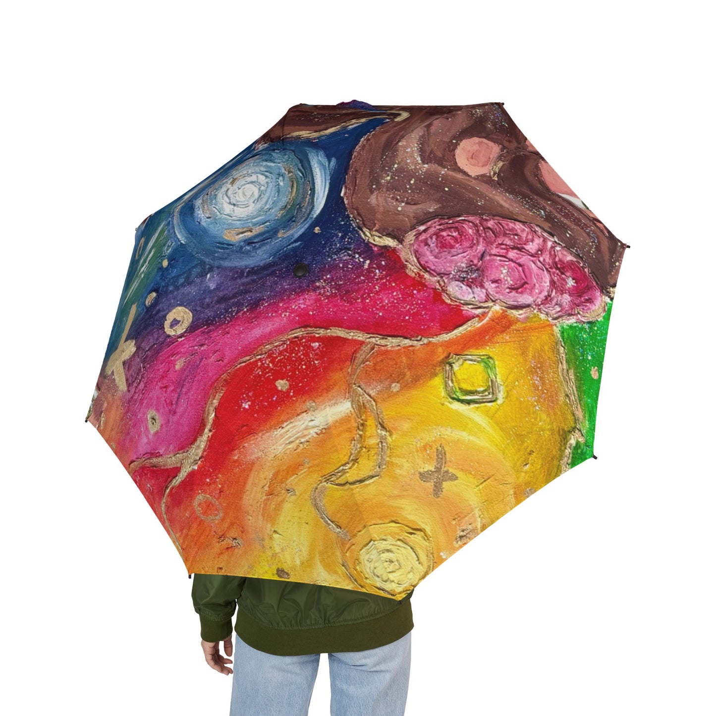 Vibrant Art Umbrella - featuring art from ScART - (Scar Art).  Artist:  Ace Acereto