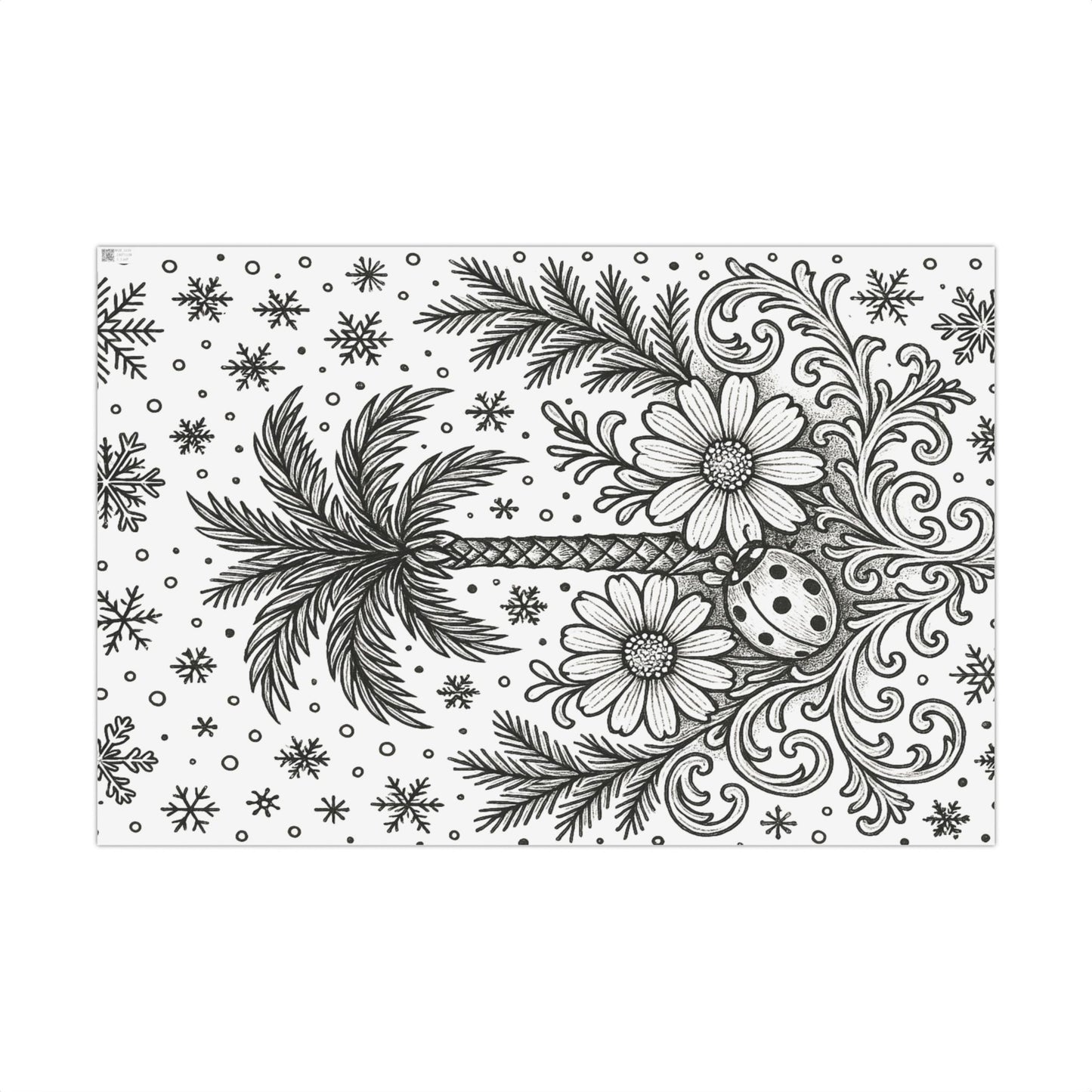 Color Me Collection - Sorority Gift Wrap Palm Tree and Lady Bug