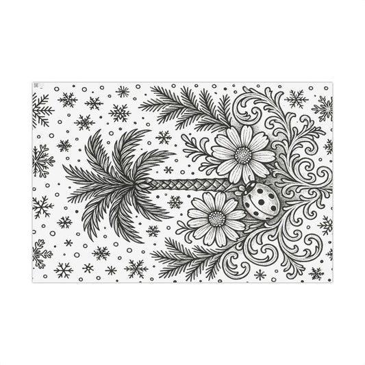 Color Me Collection - Sorority Gift Wrap Palm Tree and Lady Bug