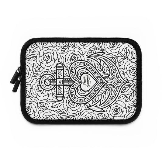 Delta Gamma Anchor Laptop Sleeve — Black & White Decorative Protective Case