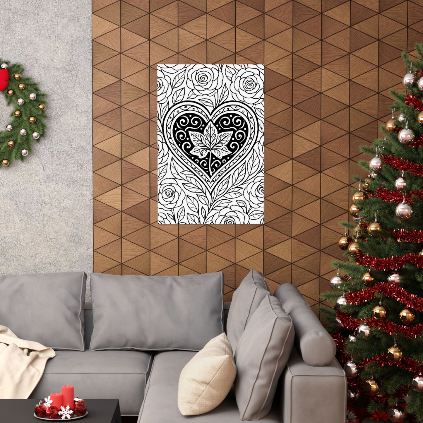 Colorable Ivy Leaf Poster