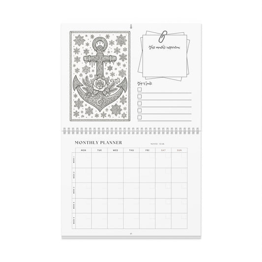 Delta Gamma Wall Calendar & Planner – Anchors Through the Seasons
