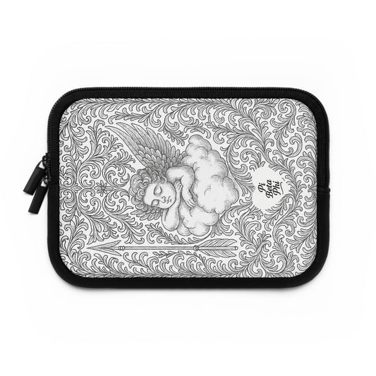 Pi Beta Phi Angel and Arrow Laptop Sleeve — Black & White Decorative Protective Case