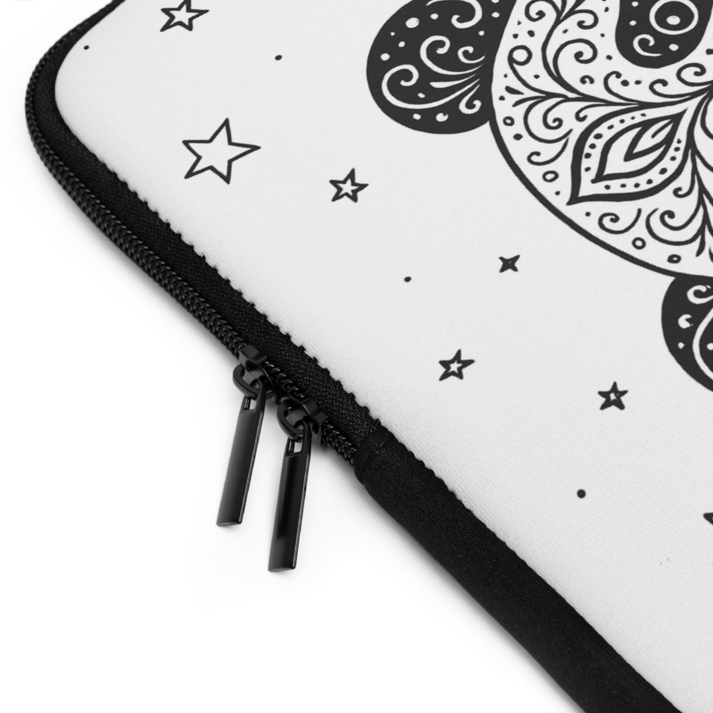Alpha Omicron Pi Panda Laptop Sleeve — Black & White Decorative Protective Case
