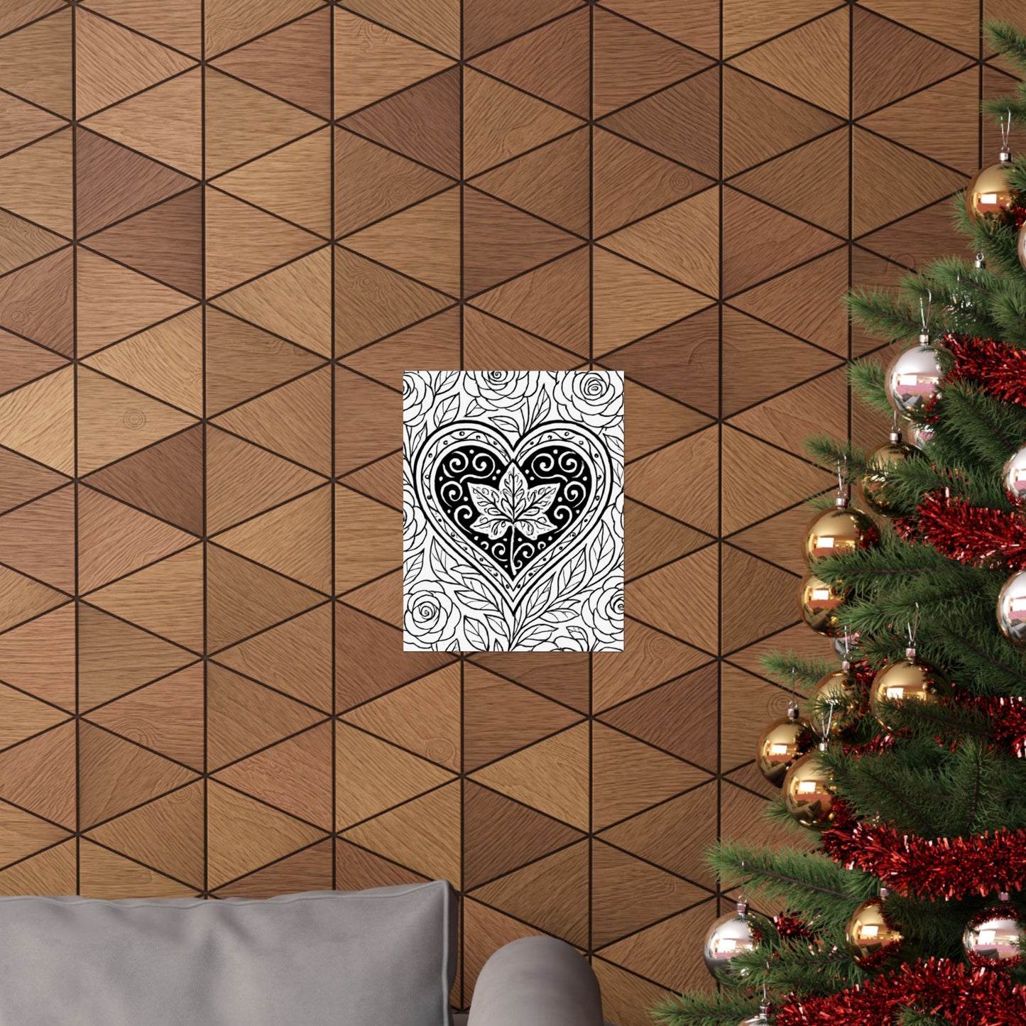 Colorable Ivy Leaf Poster