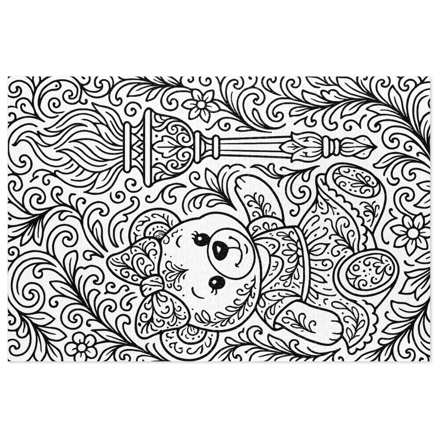 Jigsaw Puzzle: Bear and Torch