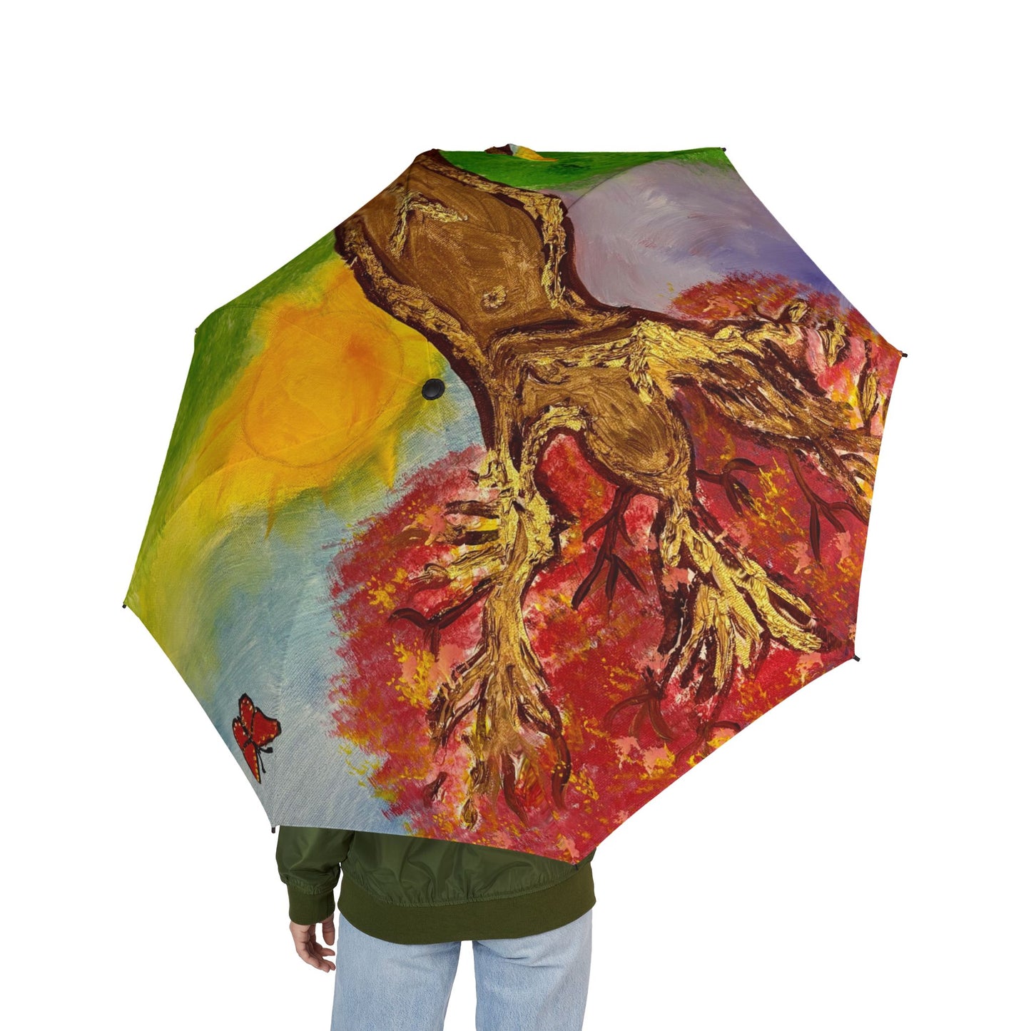 Vibrant Art Umbrella - featuring art from ScART - (Scar Art).  Artist:  Marie "From Darkness to Light"