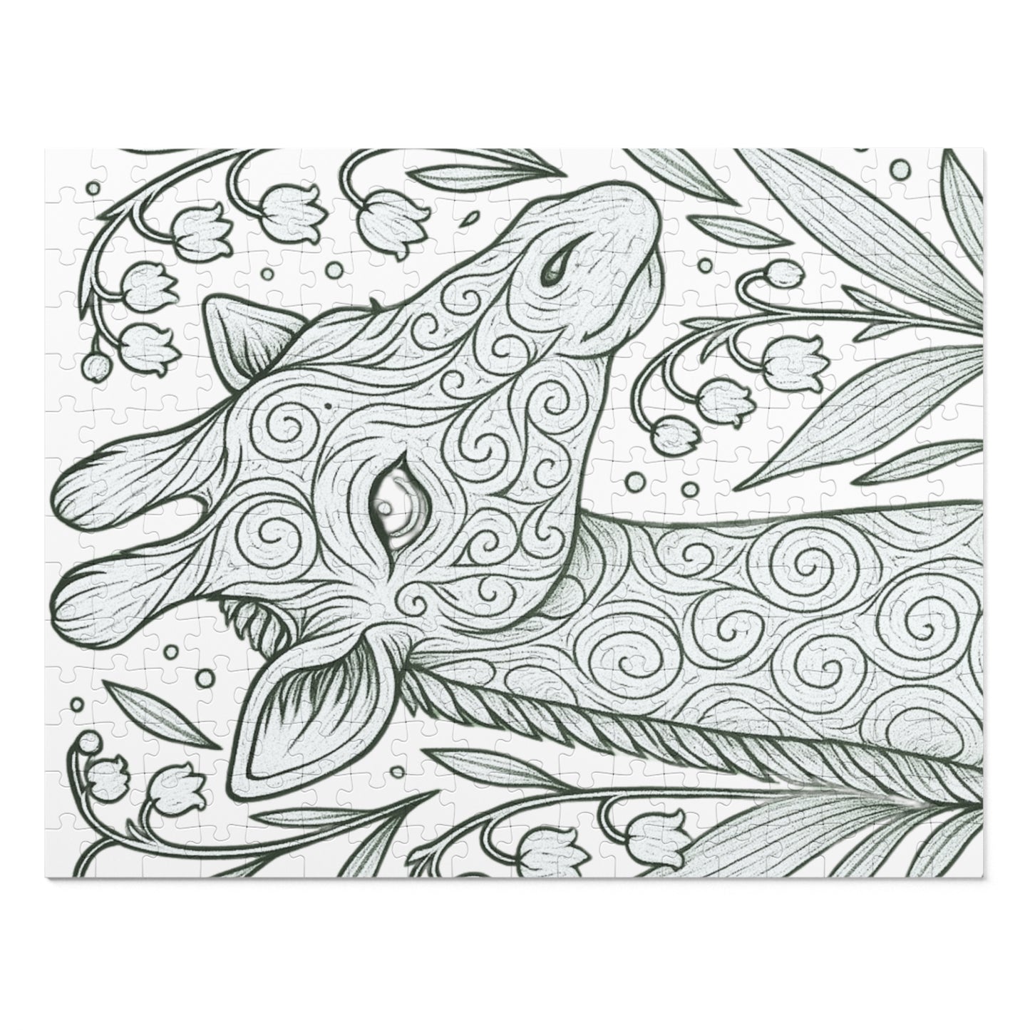 Giraffe-Themed Jigsaw Puzzle, Relaxing Puzzle for Adults, Unique Gift for Nature Lovers, Mindfulness Activity, Family Game
