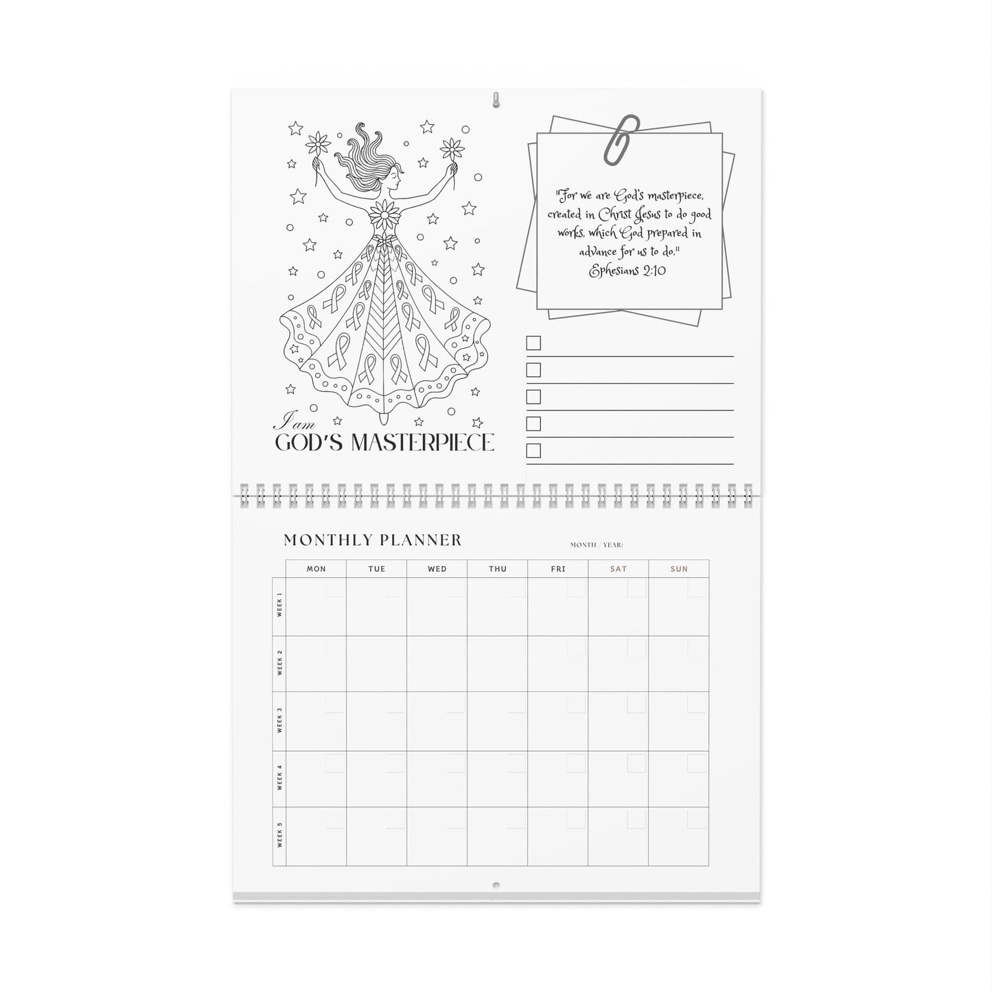 Inspirational Christian Wall Calendar & Monthly Planner – A Healing Gift of Hope and Organization