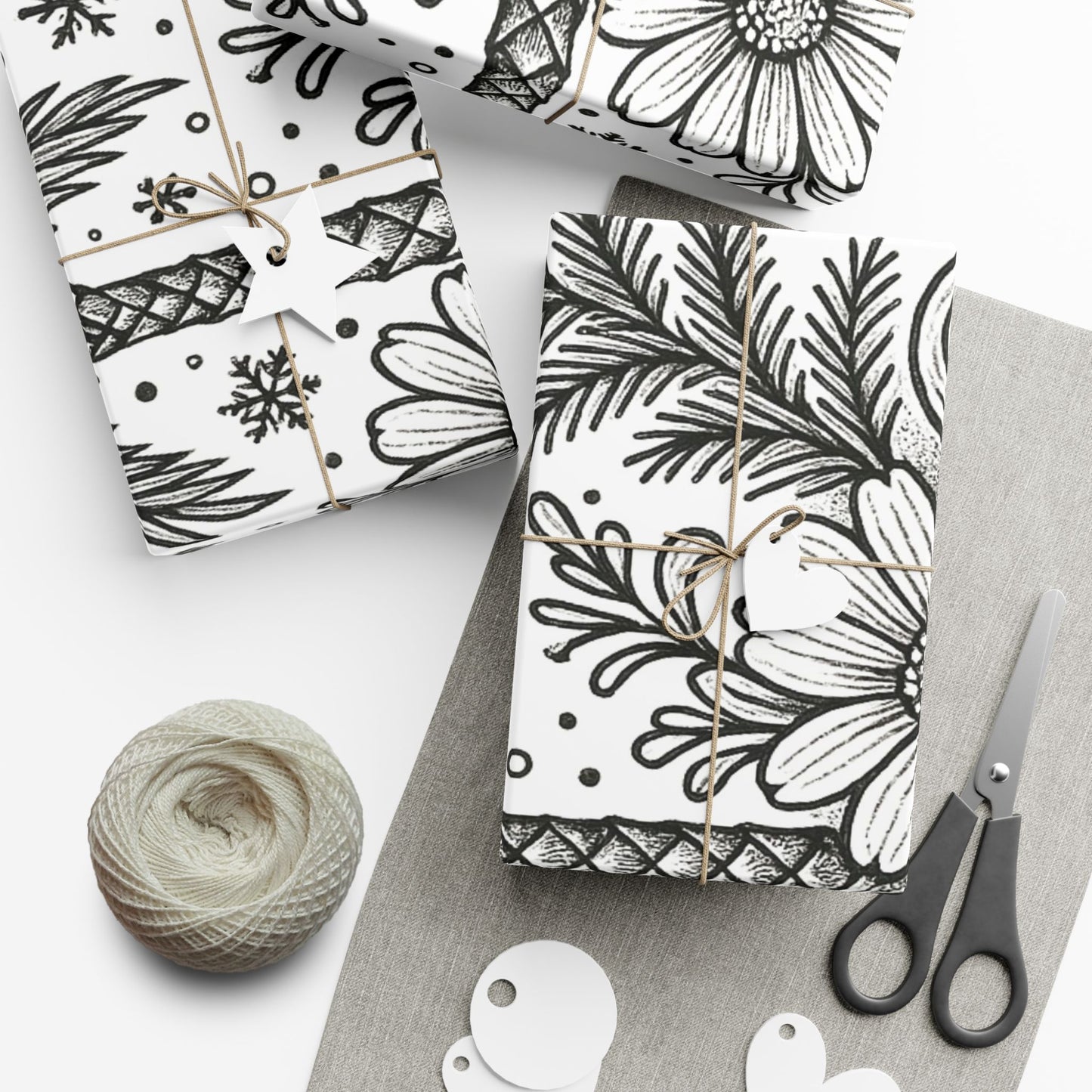 Color Me Collection - Sorority Gift Wrap Palm Tree and Lady Bug