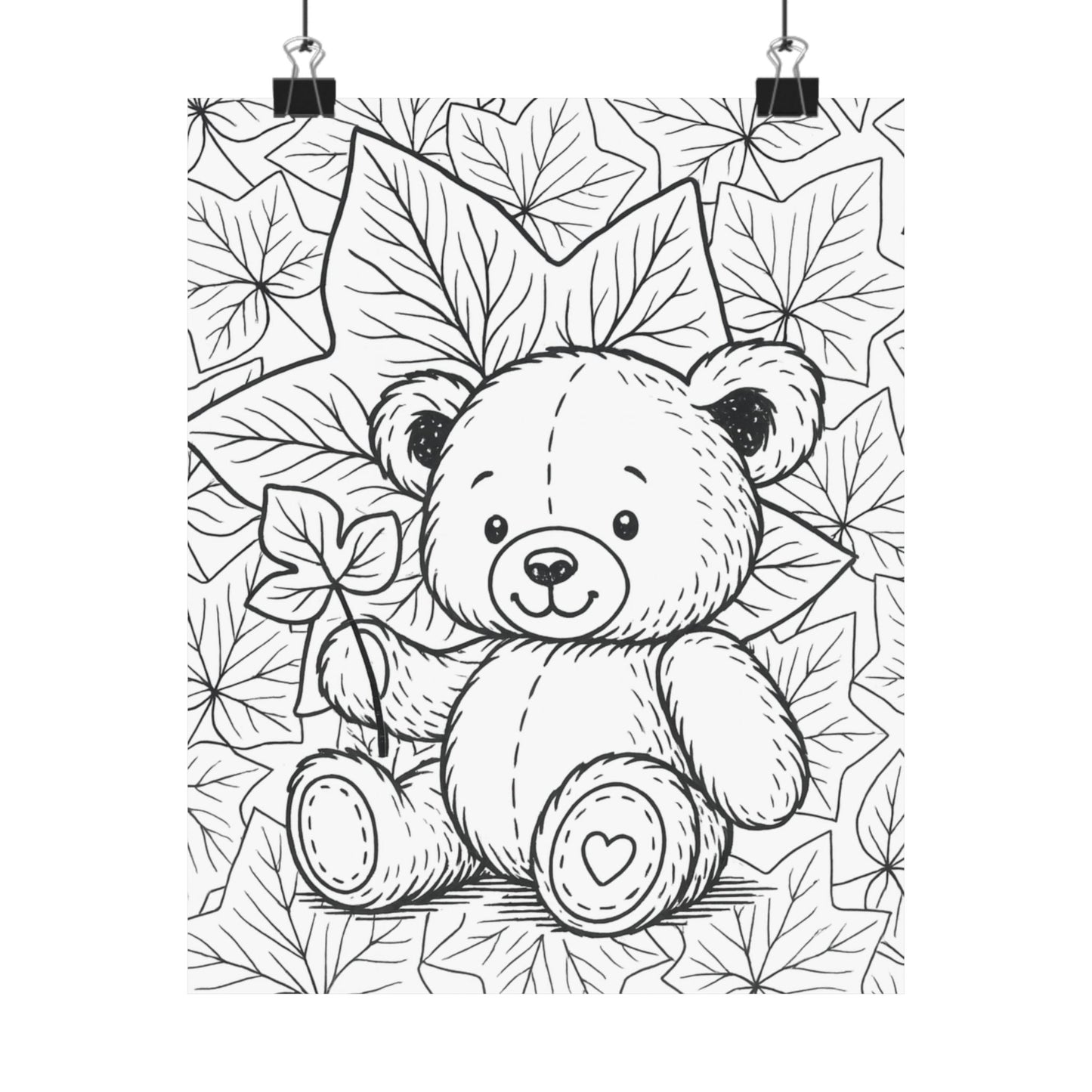 Colorable Bear Poster