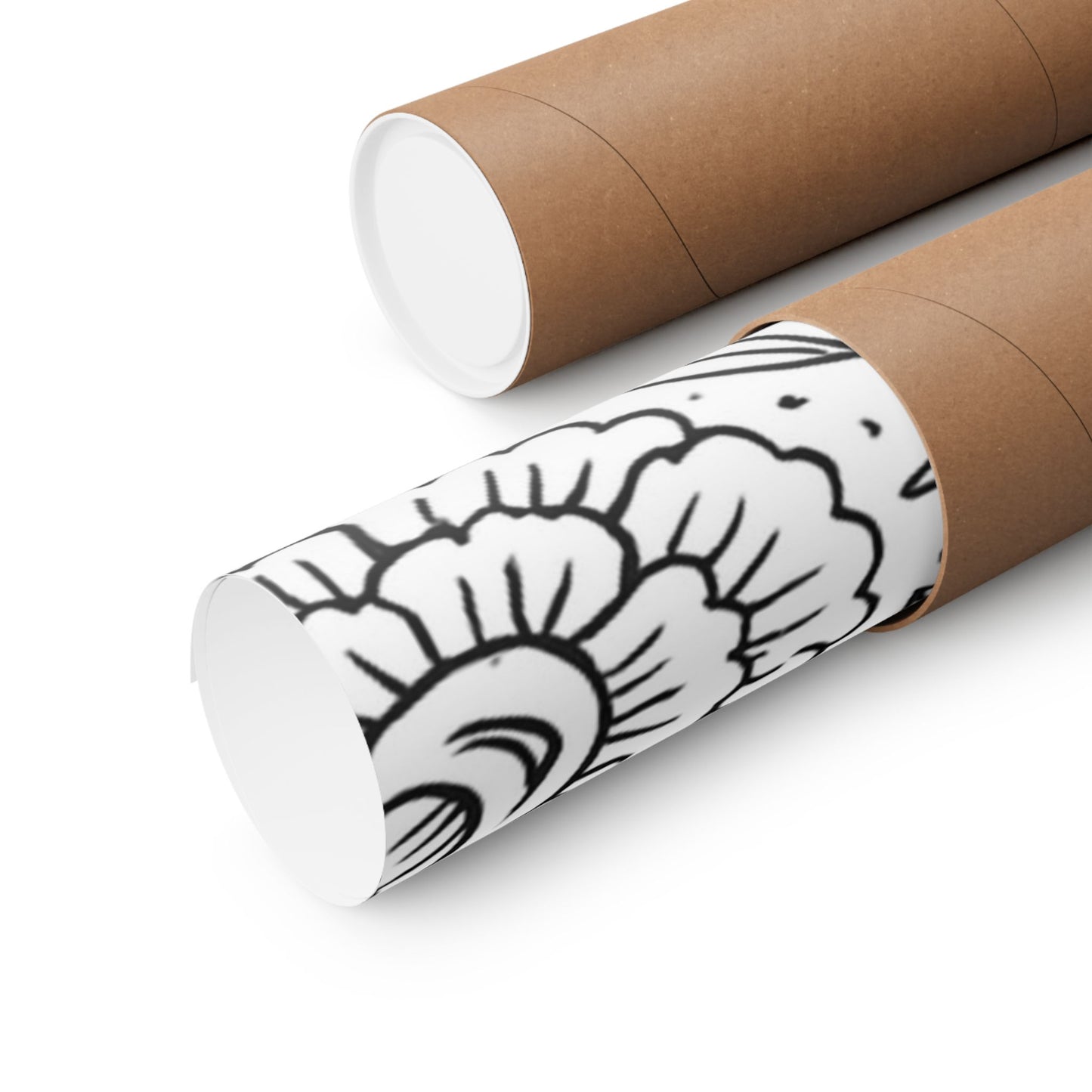 Colorable Crescent Moon Poster