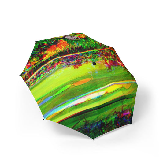Vibrant Nature-Inspired Foldable Umbrella, Artistic Rain Gear, Portable Umbrella for Gifting, Colorful Travel Accessory, Outdoor Color Pop