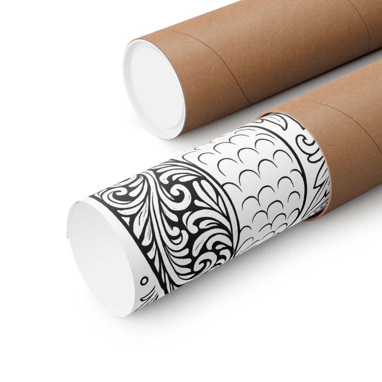 Colorable Penguin and Compass Poster